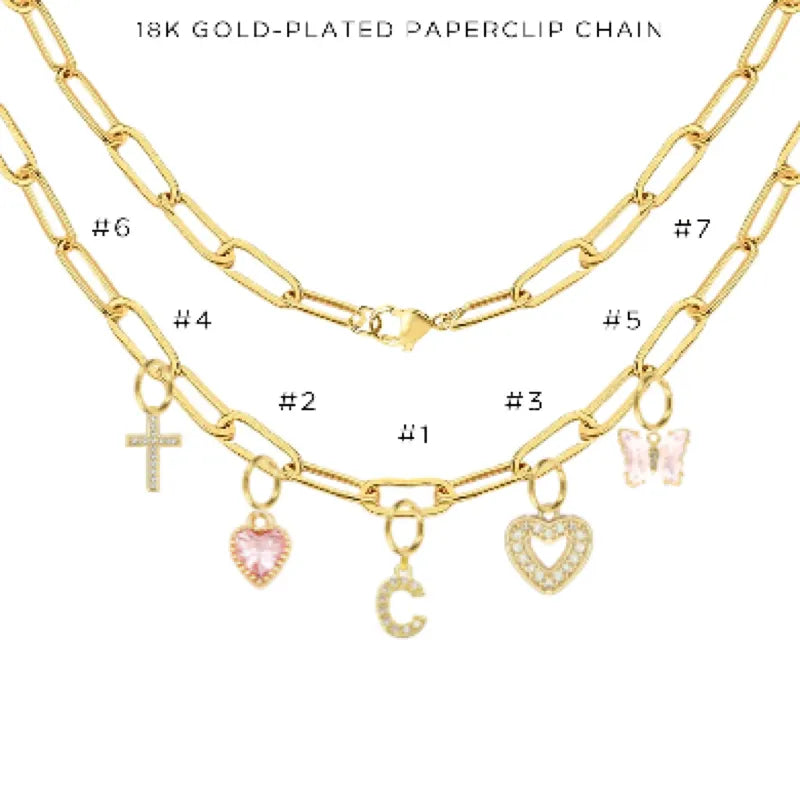 Charm Necklace with Assorted Charms - Elegant Layering Jewelry for Women - Perfect for Everyday Wear, Gifts & Special Occasions