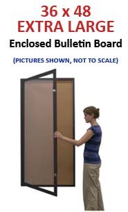36x48 Extra Large Outdoor Enclosed Bulletin Board SwingCase - Weatherproof Metal Cabinet with XL Viewing Area | Perfect for Schools, Offices & Community Centers | Durable Single Door Design for Notices & Announcements