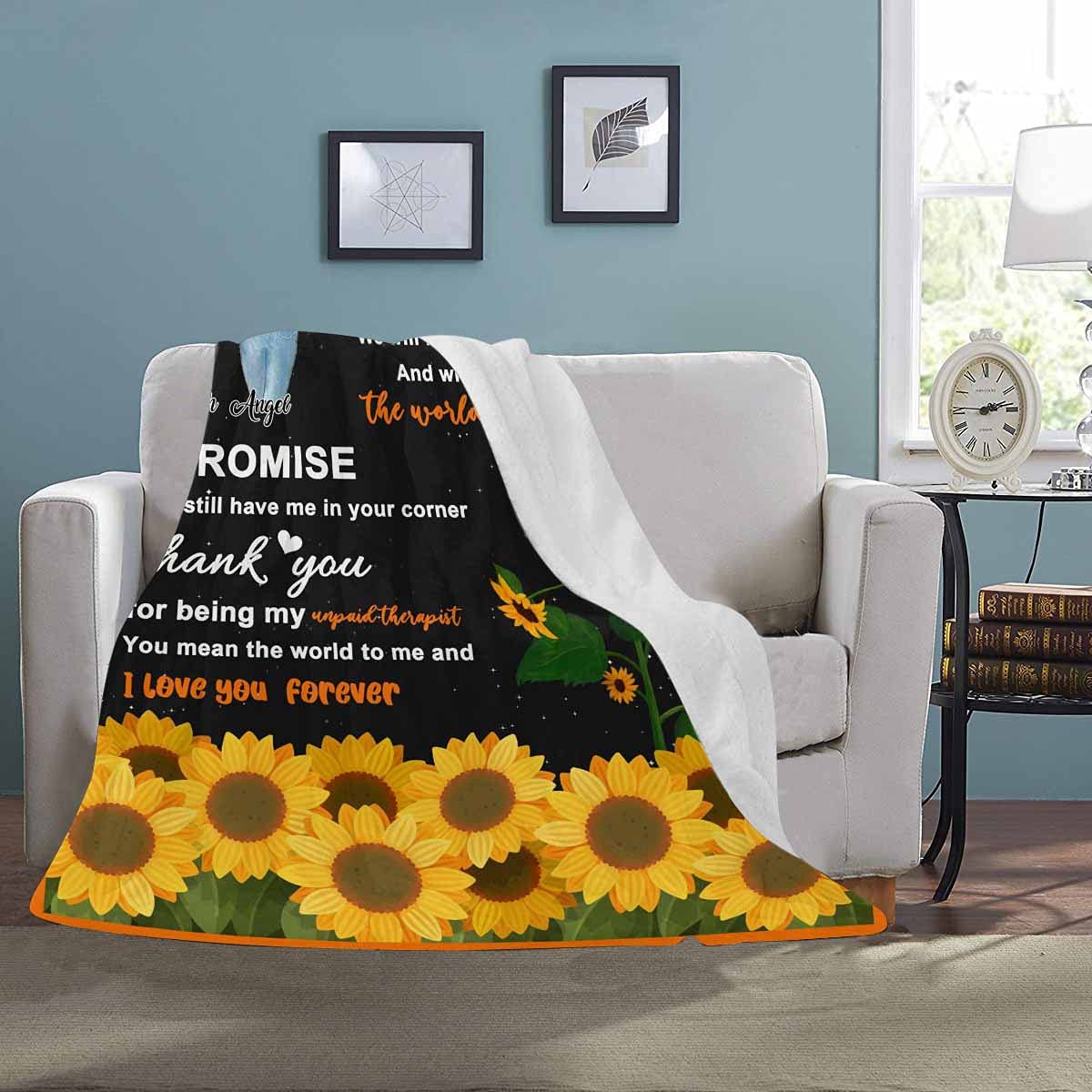 Best Friend Blanket - 'Sisters by Heart' Personalized Throw Blanket 40x50 Inches - Cozy Gift for Besties, Couches & Movie Nights
