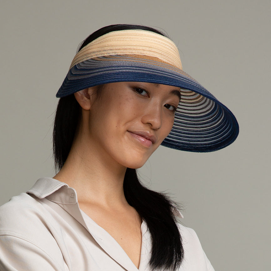 Trixie Packable Horsehair Visor for Women - Sun Hat with UPF Protection for Outdoor, Beach, and Travel