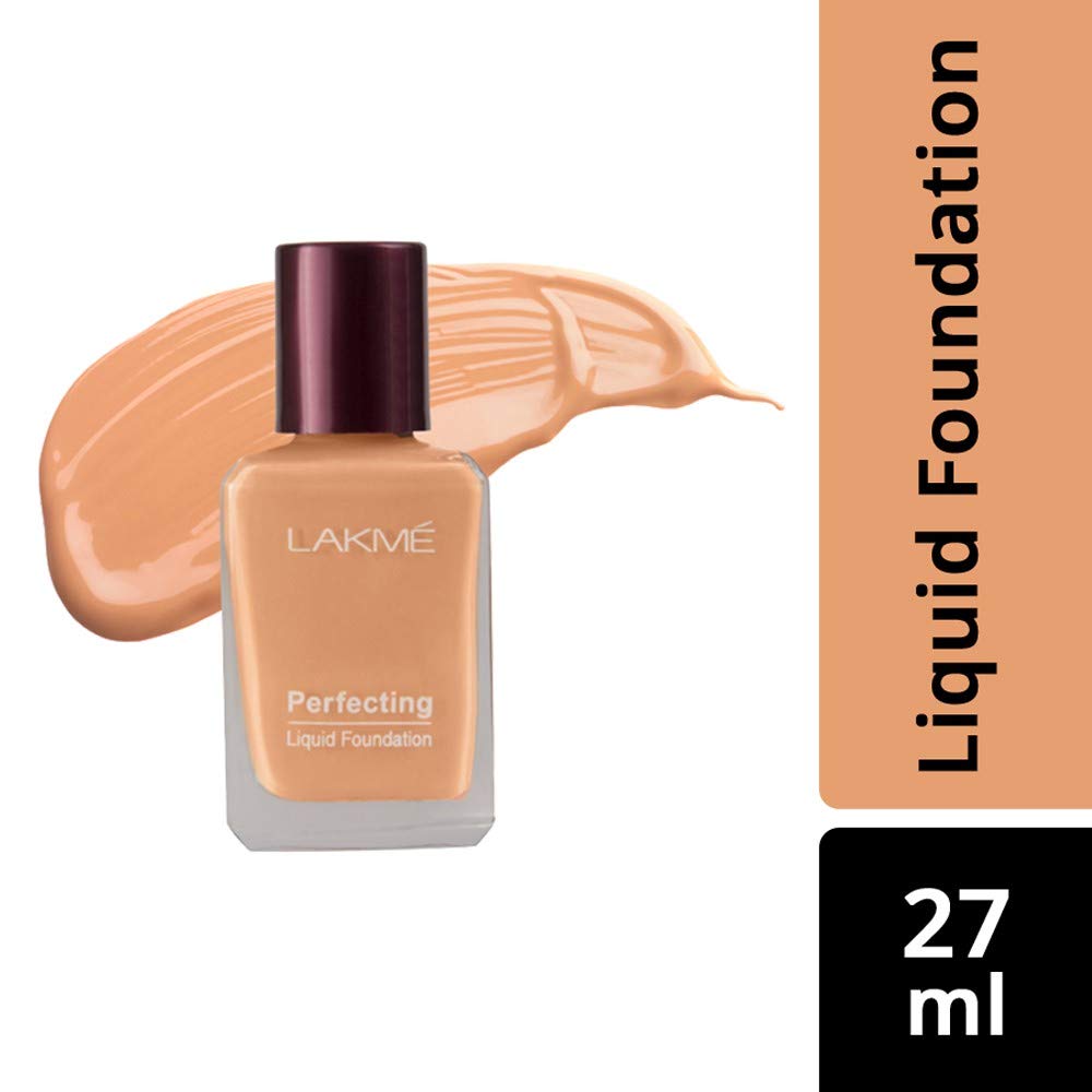 LAKMÉ Rose Natural Face Powder for Oily Skin - Soft Pink 40G & Perfecting Liquid Foundation in Shell 27Ml | Oil Control Makeup Set for Flawless Matte Finish | Daily Wear, Photo Shoots & Special Occasions