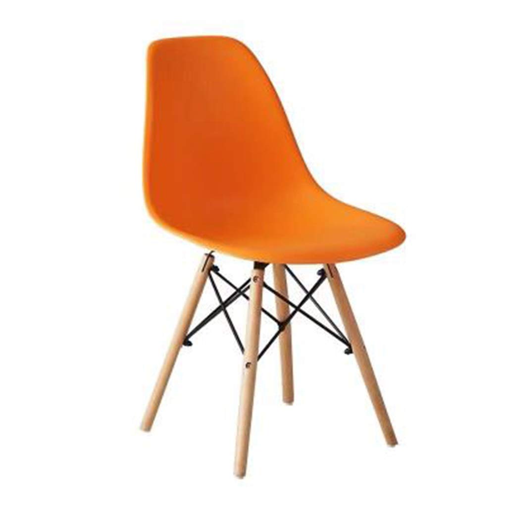 Modern Minimalist Plastic Dining Chair - Orange Lounge & Study Chair for Home, Office & Conference - Durable & Stylish Combination Seating for Dining Rooms, Living Spaces & Work Areas