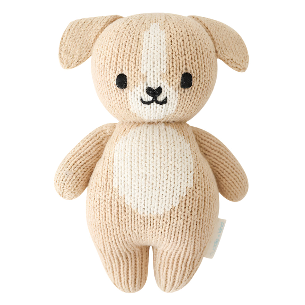 Cuddle + Kind Handmade Baby Puppy Plush Toy - Donates 5 Meals to Children in Need | Soft & Cuddly Stuffed Animal for Infants, Toddlers & Kids | Perfect for Nursery Decor, Gifts & Playtime Comfort