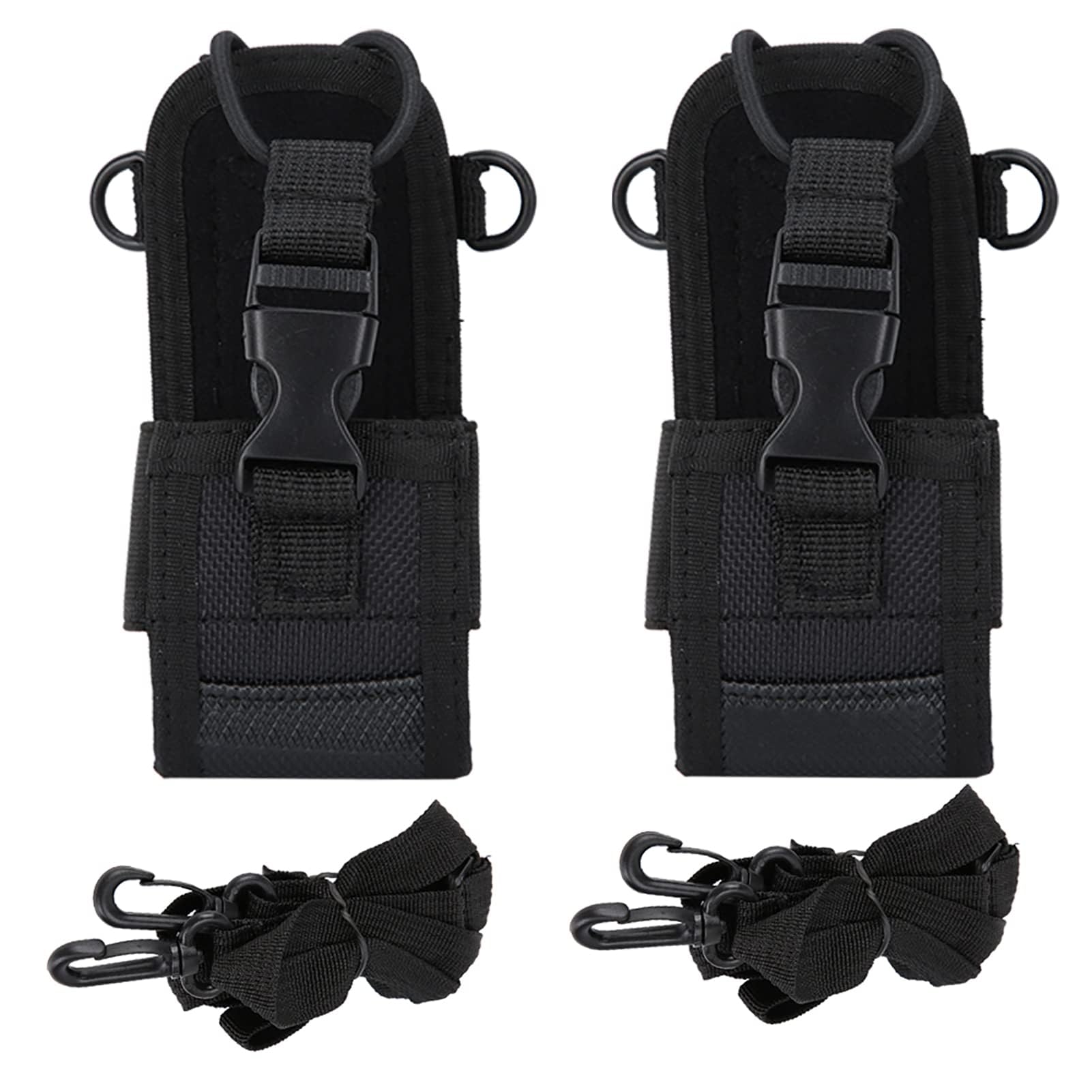 2-Pack Durable Radio Holder & Walkie Talkie Case with Adjustable Shoulder Strap - Universal Pouch for Two-Way Radios, GPS Devices & Phones - Perfect for Construction, Security & Outdoor Adventures