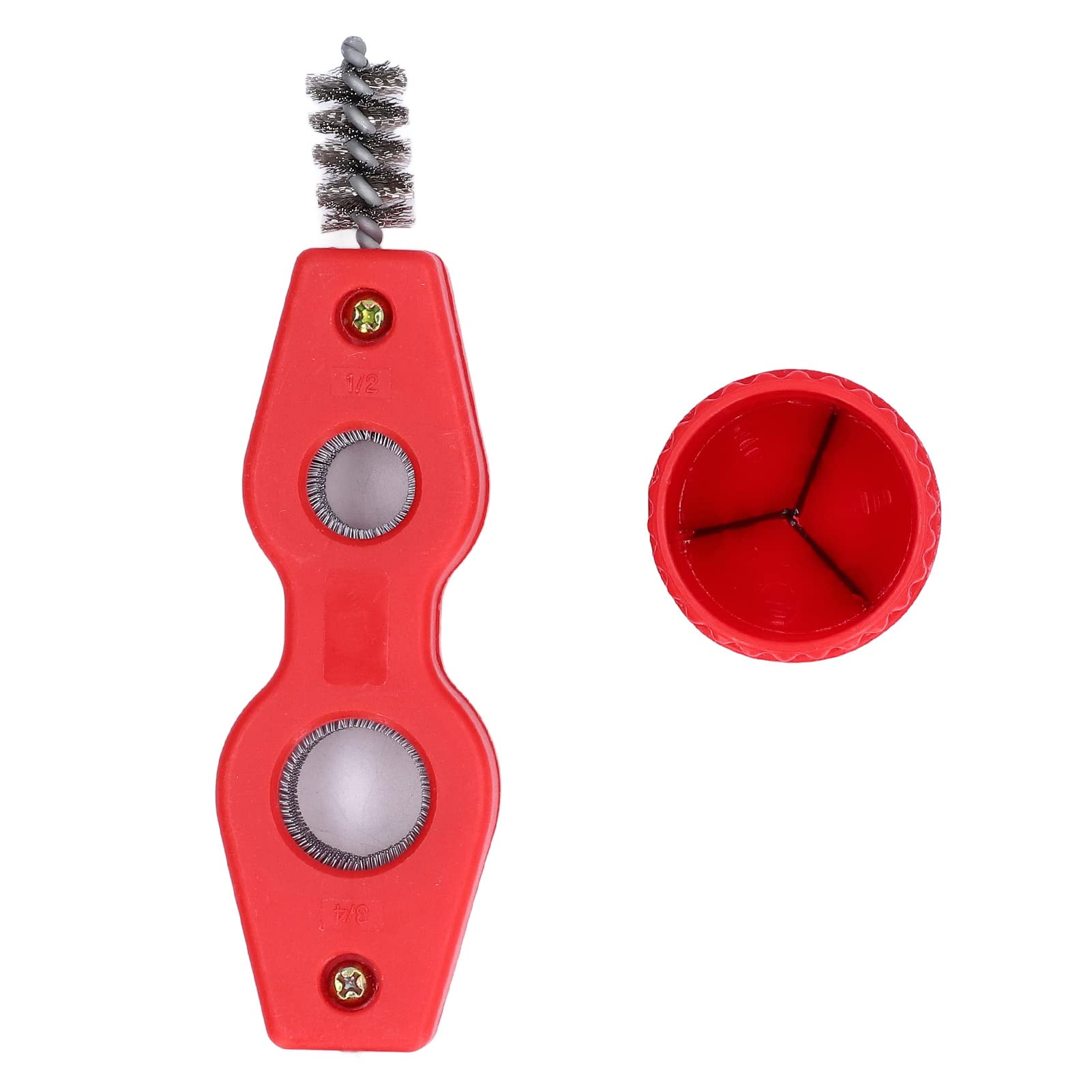 4 in 1 Pipe Cleaner Tool Set - CW/CCW Inner & Outer Rust Removal, Polishing & Reaming for Copper Pipes - Essential Plumbing Kit for Soldering & Pipe Maintenance (Perfect for DIY Home Repairs & Professional Plumbing Work)