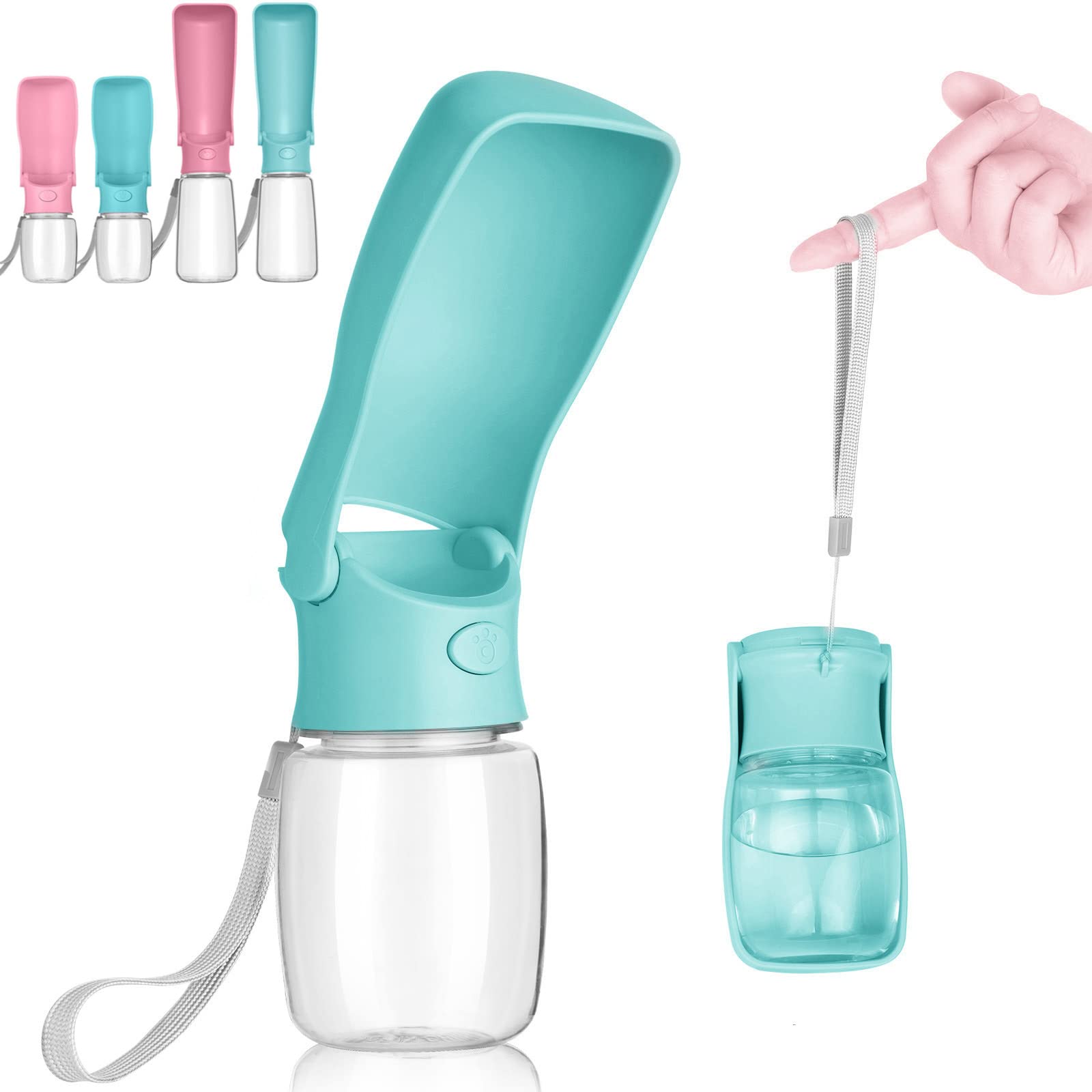 AIKIDS Portable Dog Water Bottle - Leak Proof Foldable Pet Water Dispenser for Dogs & Cats | BPA-Free Food Grade Plastic | Outdoor Walking, Hiking, Travel Essentials for Pets (US) - Perfect for Park Visits, Road Trips & Daily Adventures