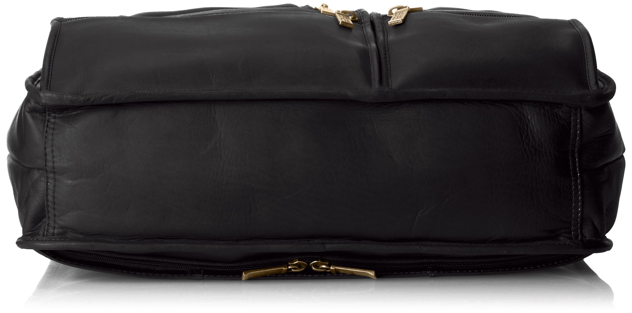Claire Chase Slimline Executive Briefcase for Business Professionals - Black Leather Laptop Bag - Perfect for Office, Travel & Meetings