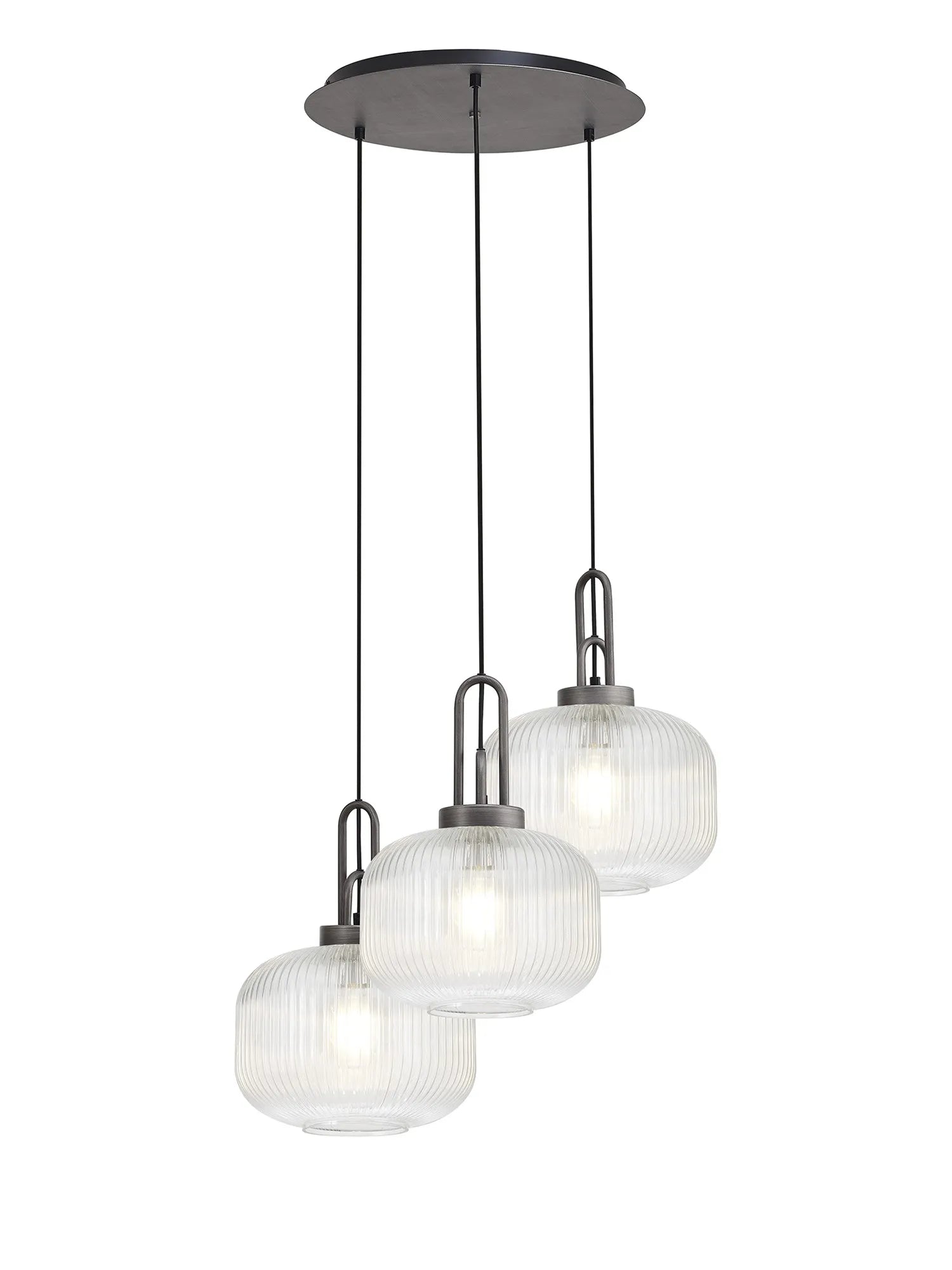 Stylish Cadiz 3-Light Cluster Pendant - Modern Ceiling Lighting Fixture for Dining Room, Kitchen Island & Living Room Decor