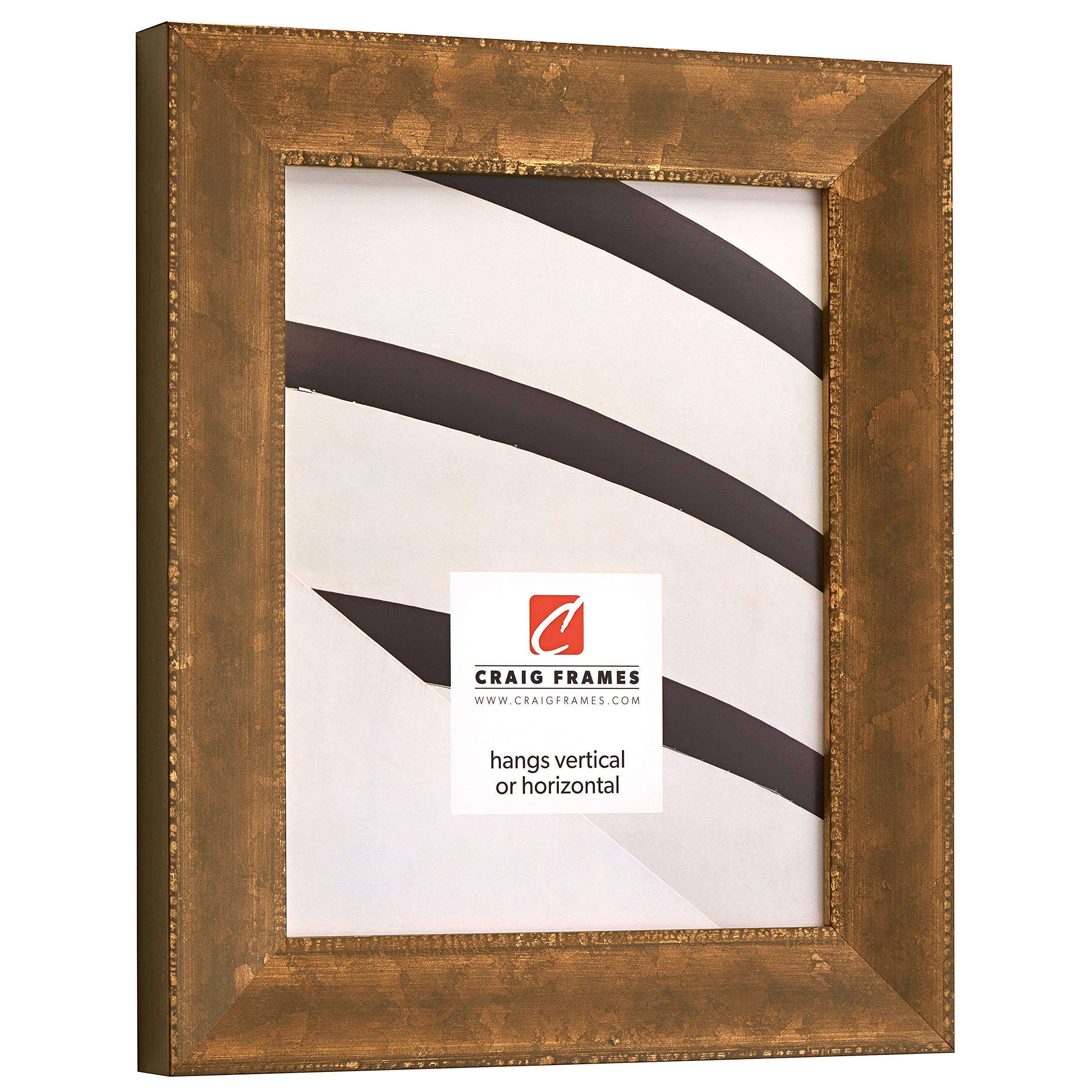 Craig Frames Patina 175 Picture Frame - 24 x 24 Inch Distressed Copper & Black Finish - Perfect for Wall Art, Family Photos & Home Decor