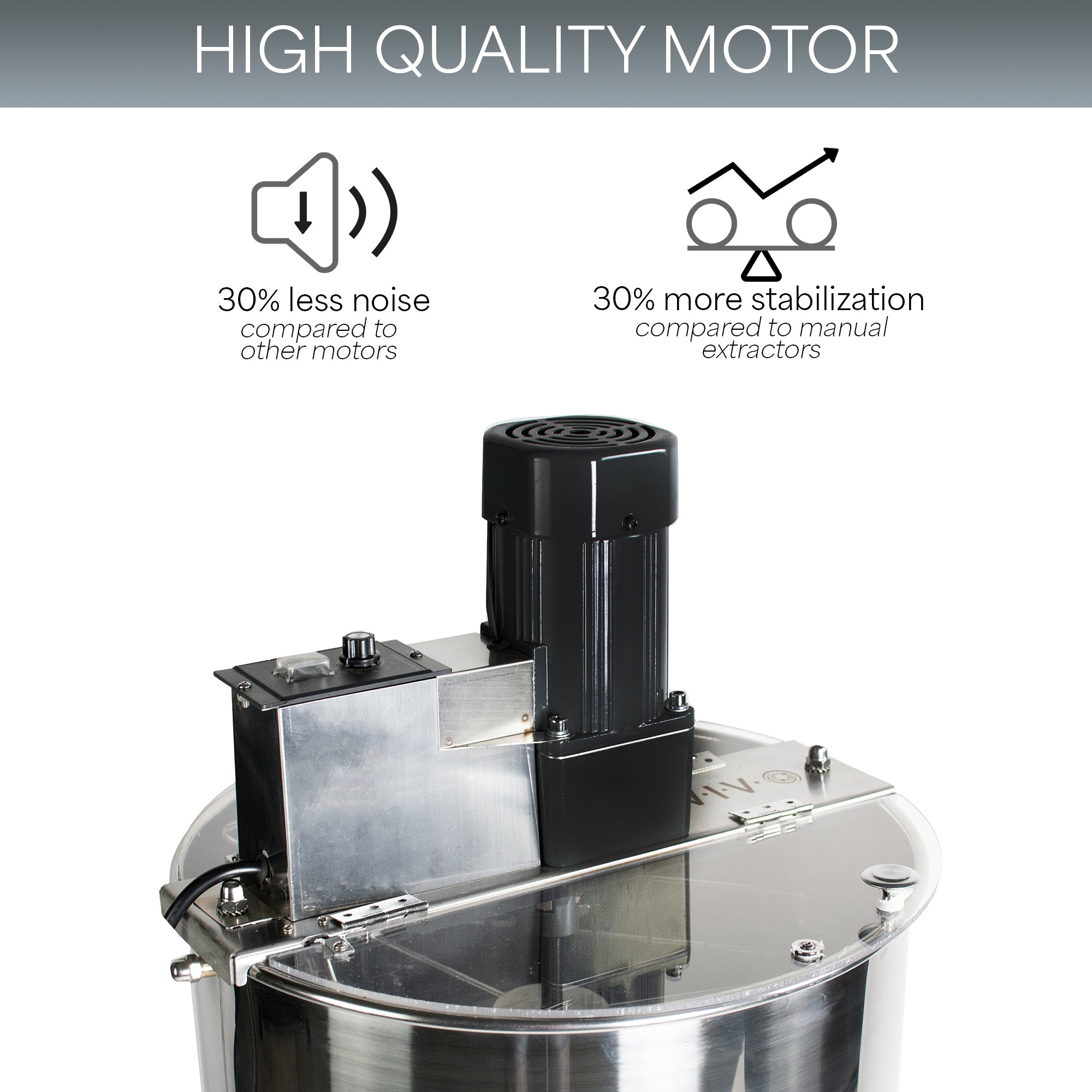 Stainless Steel Electric Honey Extractor - 2 Frame Beekeeping Equipment for Home & Commercial Use - Perfect for Harvesting Pure Honey from Beehives