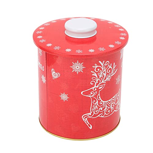 Round Candy Storage Box - Portable Alloy Christmas Candy Tin with Lid for Home, Jewelry & Small Items | Perfect for Holiday Treats, Party Favors & Organizing Accessories
