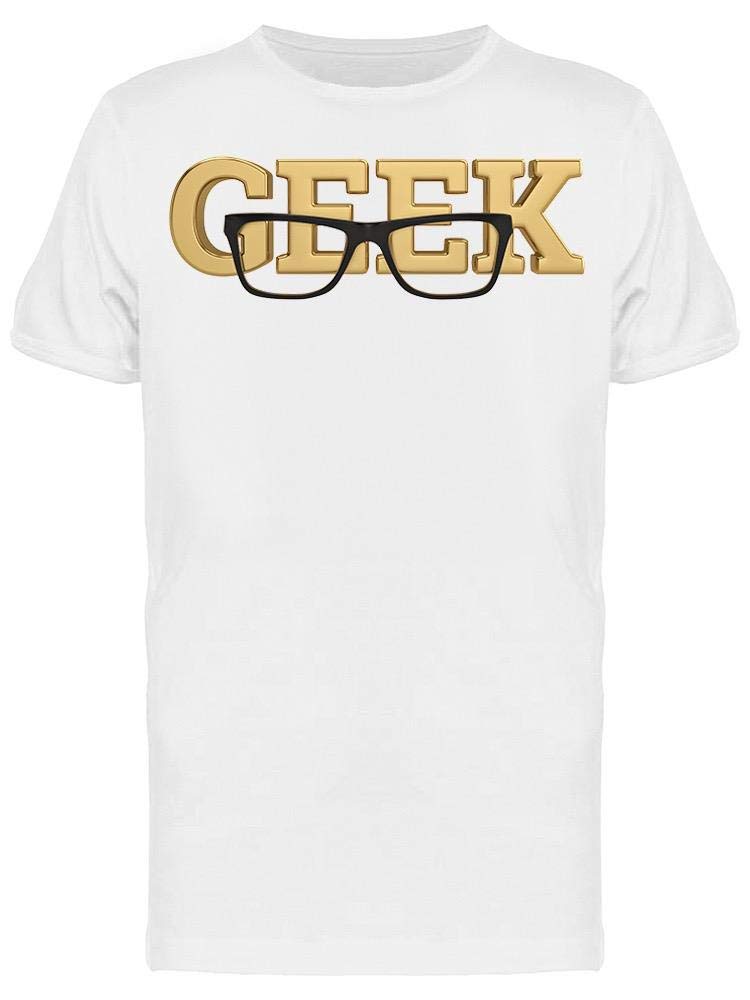 Smartprints Geek Eye Glasses Nerdy Style Graphic T-Shirt for Men | Funny Tech Lover Tee | Perfect for Comic Con, Gaming Events & Office Casual Wear