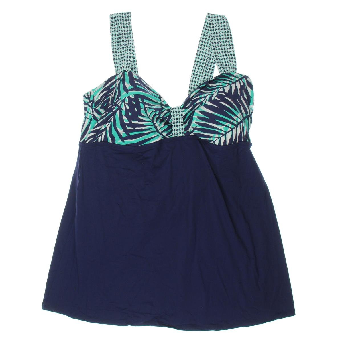 Anne Cole Women's Plus Size Best Fronds Forever Swim Dress One Piece Swimsuit - Flattering Swimwear for Curvy Women, Comfortable & Stylish for Beach, Pool & Vacation