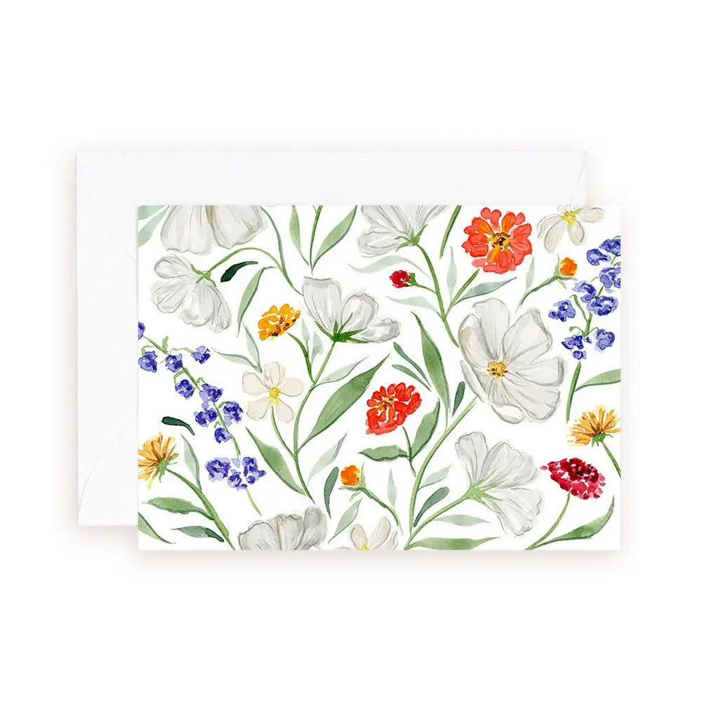 ALMEIDA ILLUSTRATIONS Dainty Spring Florals Mini Greeting Card - Perfect for Birthday Wishes, Thank You Notes & Spring Celebrations
