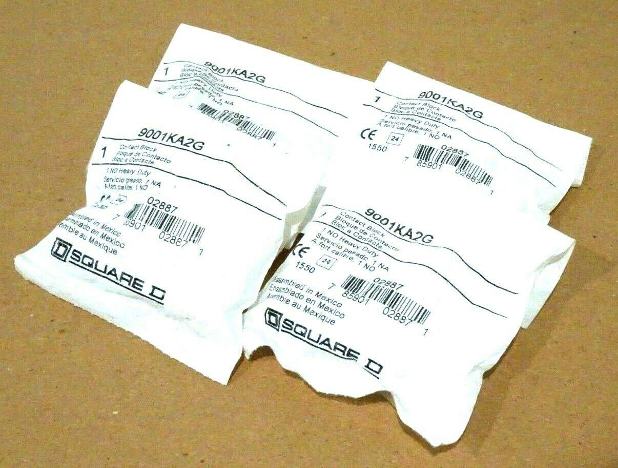 Square D 9001KA2G Contact Blocks - 4 Pack | Electrical Switch Replacement Parts for Industrial & Commercial Use | Perfect for Control Panels & Motor Starters