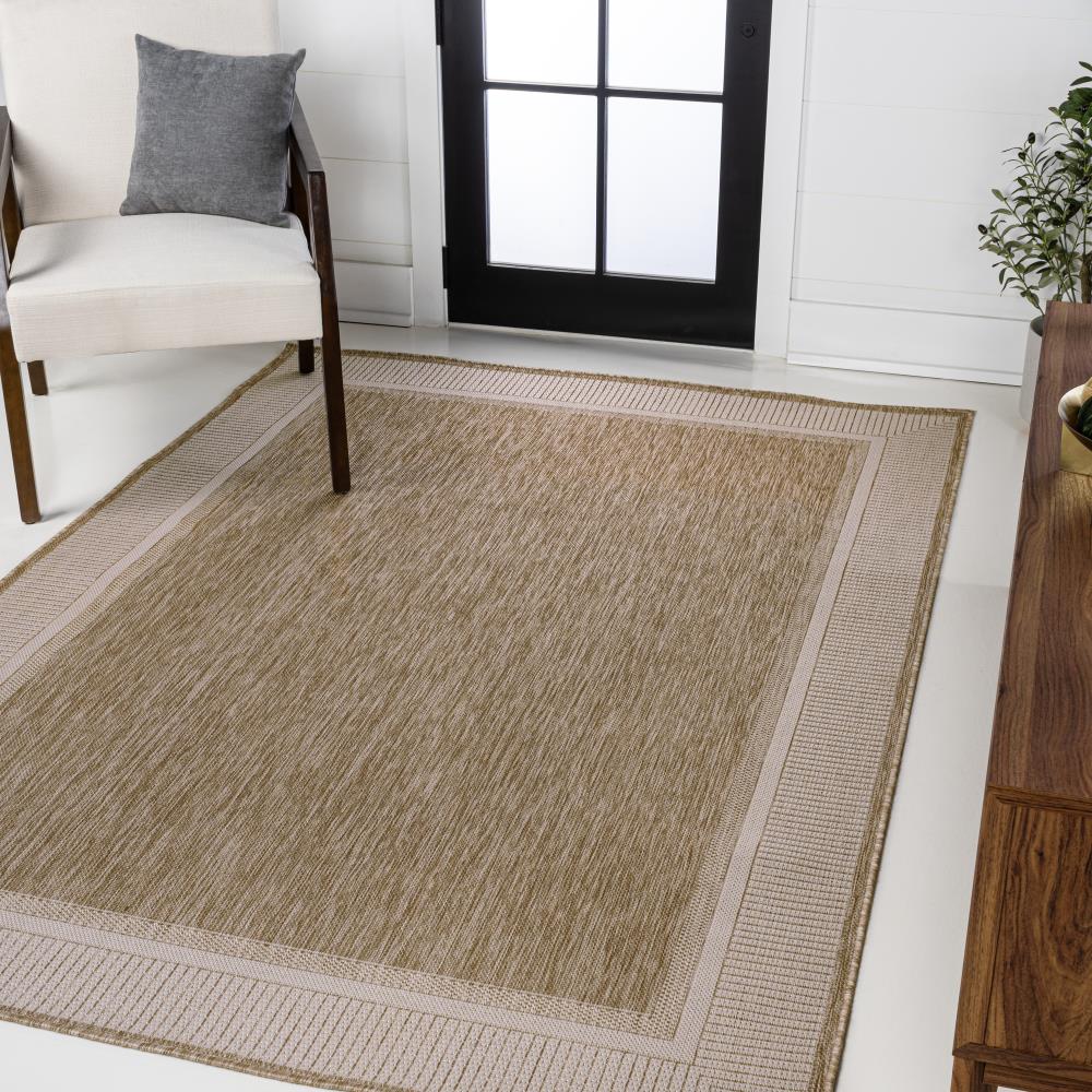 Stylish Hali Coastal Casual Wide Stripe Border Area Rug - Soft & Durable for Living Room, Bedroom, or Beach House Decor