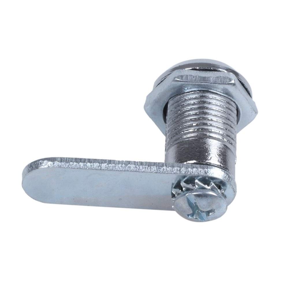 16MM Cam Lock with 2 Keys - Secure Drawer, Arcade Cabinet, Mailbox & File Cabinet - Silver Finish | Ideal for Office, Home & School Storage Solutions