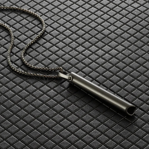 Stainless Steel Anxiety Relief Breathing Necklace for Women - Calming Stress & Anxiety Jewelry - Perfect for Meditation, Yoga, and Daily Wear