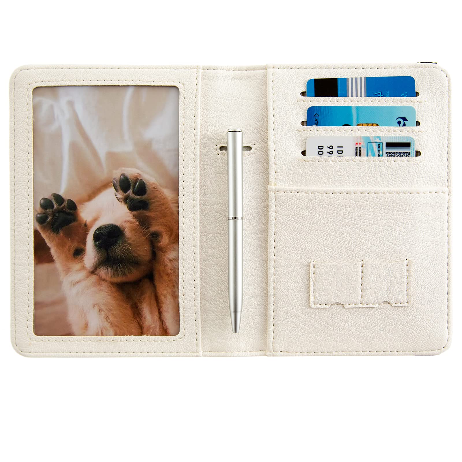 Premium Leather RFID Blocking Passport Holder - Travel Document Organizer & Protector for Women & Men (Cute Shark Design) | Perfect for International Travel, Business Trips & Vacation Security