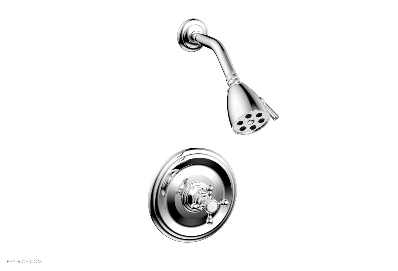 HEX TRADITIONAL Pressure Balance Shower Set 500 21 - Chrome Finish Bathroom Faucet for Modern & Classic Home Decor, Perfect for Spa-Like Shower Experience
