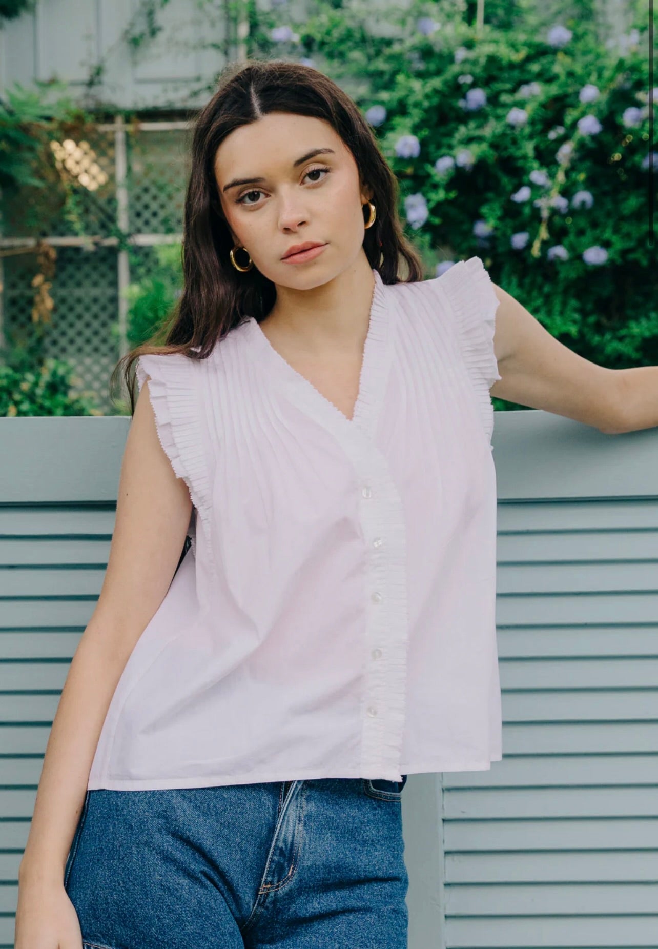 Dana Women's White Top - Casual Short Sleeve Blouse for Summer Outfits, Work & Date Night | Breathable Cotton Shirt for Everyday Wear