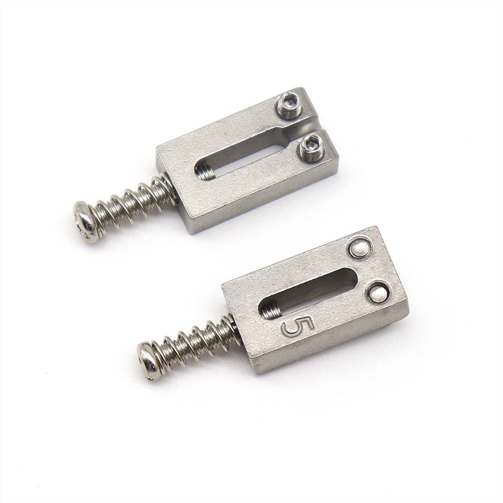 6-Piece Stainless Steel Electric Guitar Bridge Saddle Set - Replacement Fixed Bridge String Saddles for Electric Guitar Parts - Perfect for Guitar Repair, Maintenance & Tone Enhancement