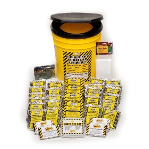 1-Person Emergency Survival Backpack Kit with Portable Toilet - Perfect for Camping, Hiking, and Disaster Preparedness