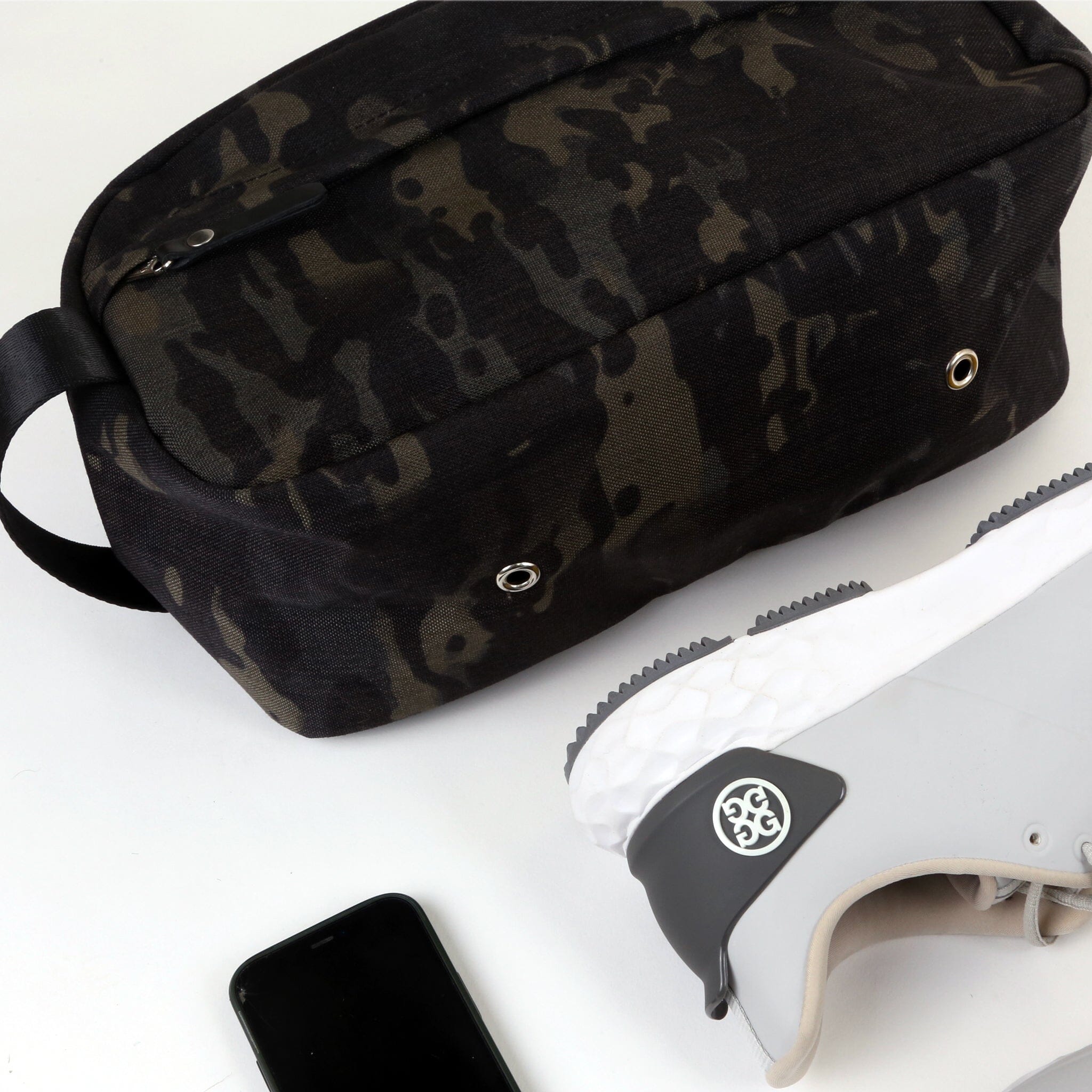 Hudson Sutler Coronado Shoe Bag - Camouflage Pattern Travel Shoe Organizer for Gym, Work & Vacation - Durable & Water-Resistant Storage Case