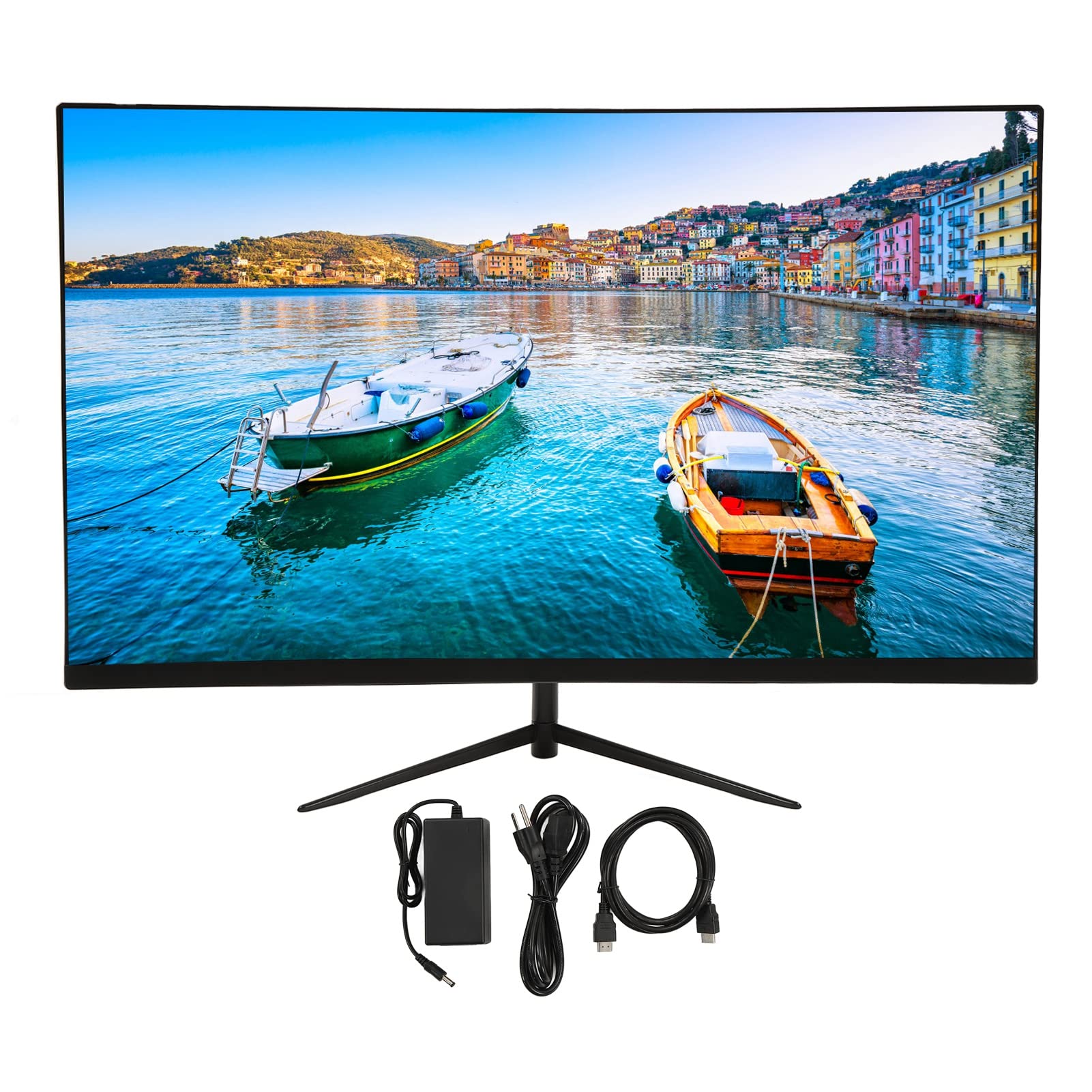 27-inch Fnppyrd Computer Monitor - Full HD LCD Display with High Brightness, Auto Ghosting, High Contrast - Ideal for Industrial Equipment (Plug Included) - Perfect for Office, Gaming, and Professional Workstations
