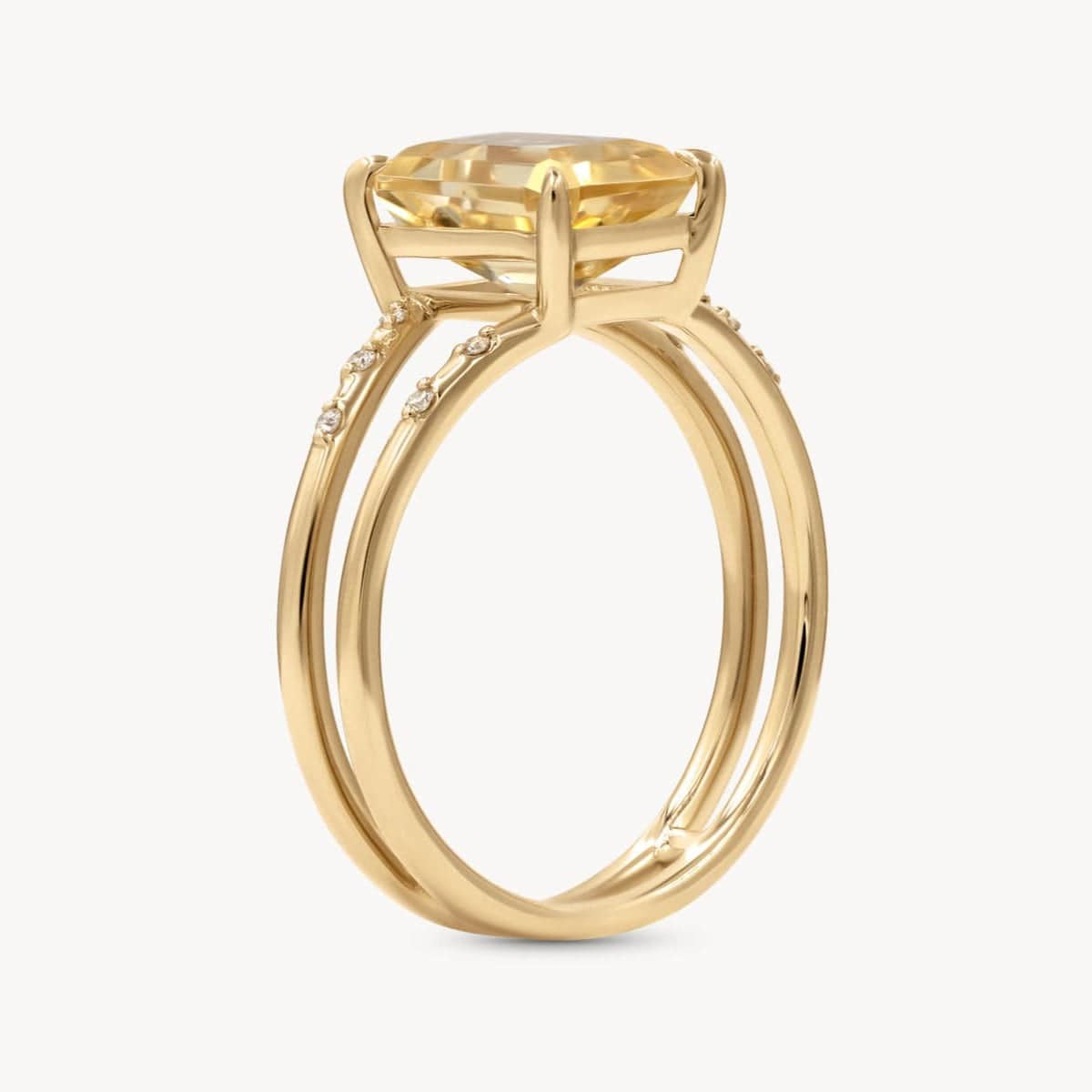 Stunning Citrine Gemstone Ring for Women - 14K Gold Plated Birthstone Jewelry - Perfect for Everyday Wear & Special Occasions