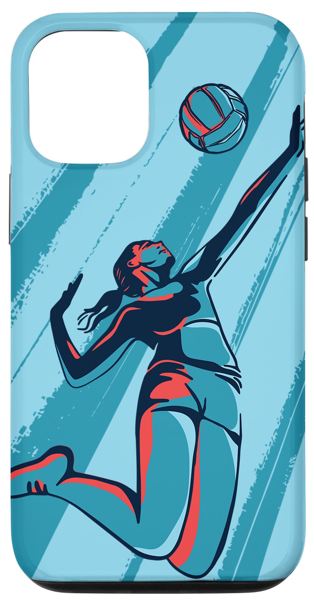 iPhone 12/12 Pro Volleyball Themed Case - Perfect Gift for Beach Volleyball Players & Sports Enthusiasts | Durable Protective Phone Cover for Outdoor Activities, Games & Summer Vacations