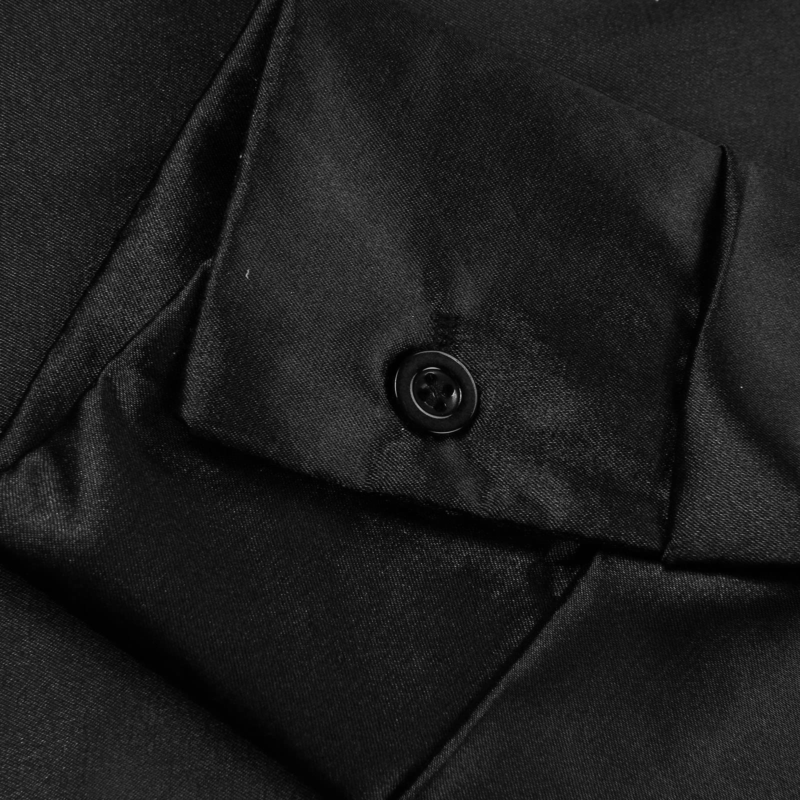 Women's Cool Smooth Silk Blouse - Casual Satin Button Down Shirt for Work & Lounge - Long Sleeve Silky Tunic Top for Office, Date Night & Everyday Wear