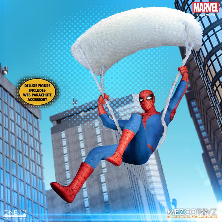 Mezco One:12 Collective Amazing Spider-Man Deluxe Edition Action Figure - Premium Collectible for Marvel Fans, Home Display & Gift Idea