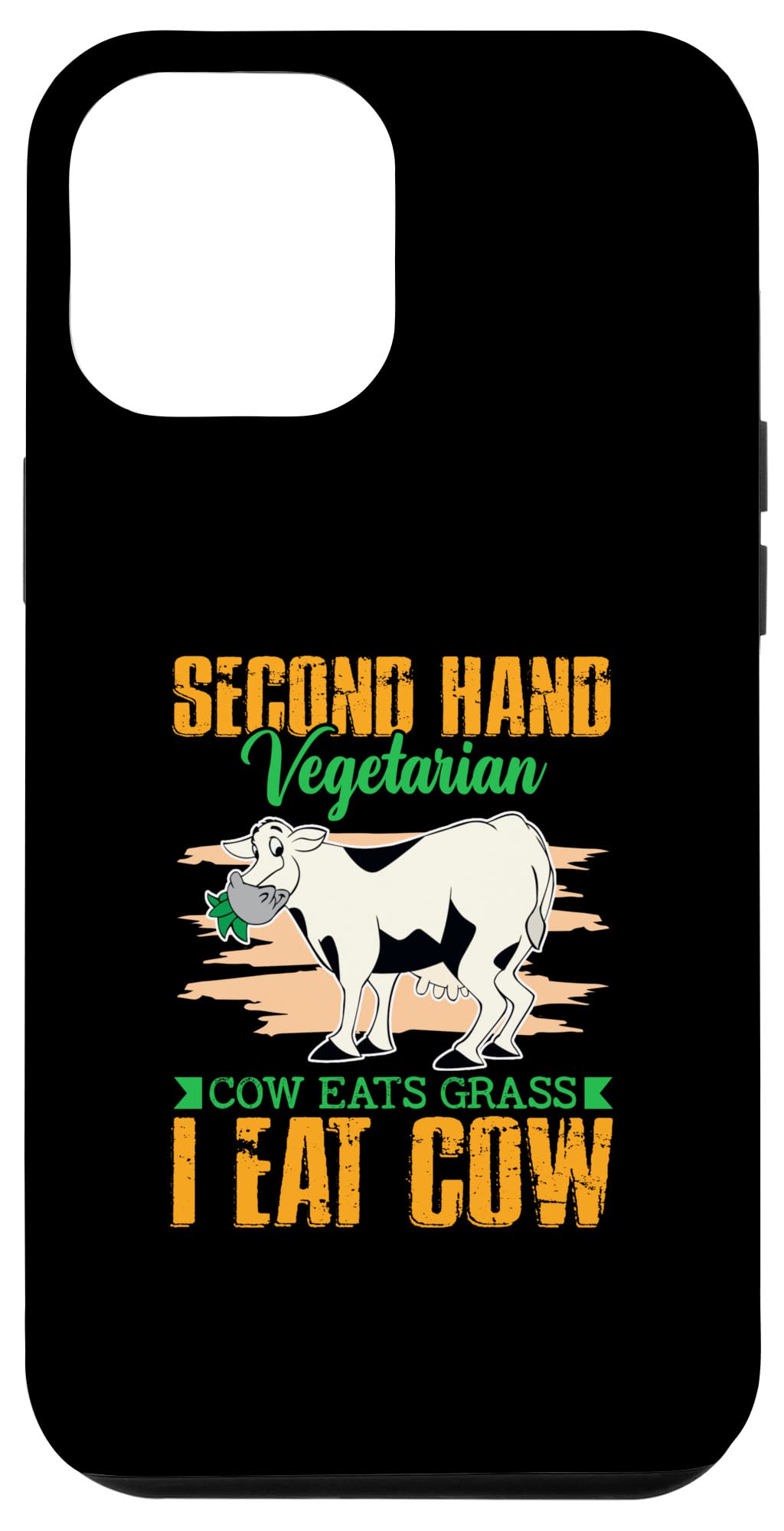 Refurbished iPhone 12 Pro Max - 128GB Unlocked Smartphone (Renewed) | Premium Vegan Leather Case with Beef Steak Design - Perfect for Business Professionals & Food Enthusiasts