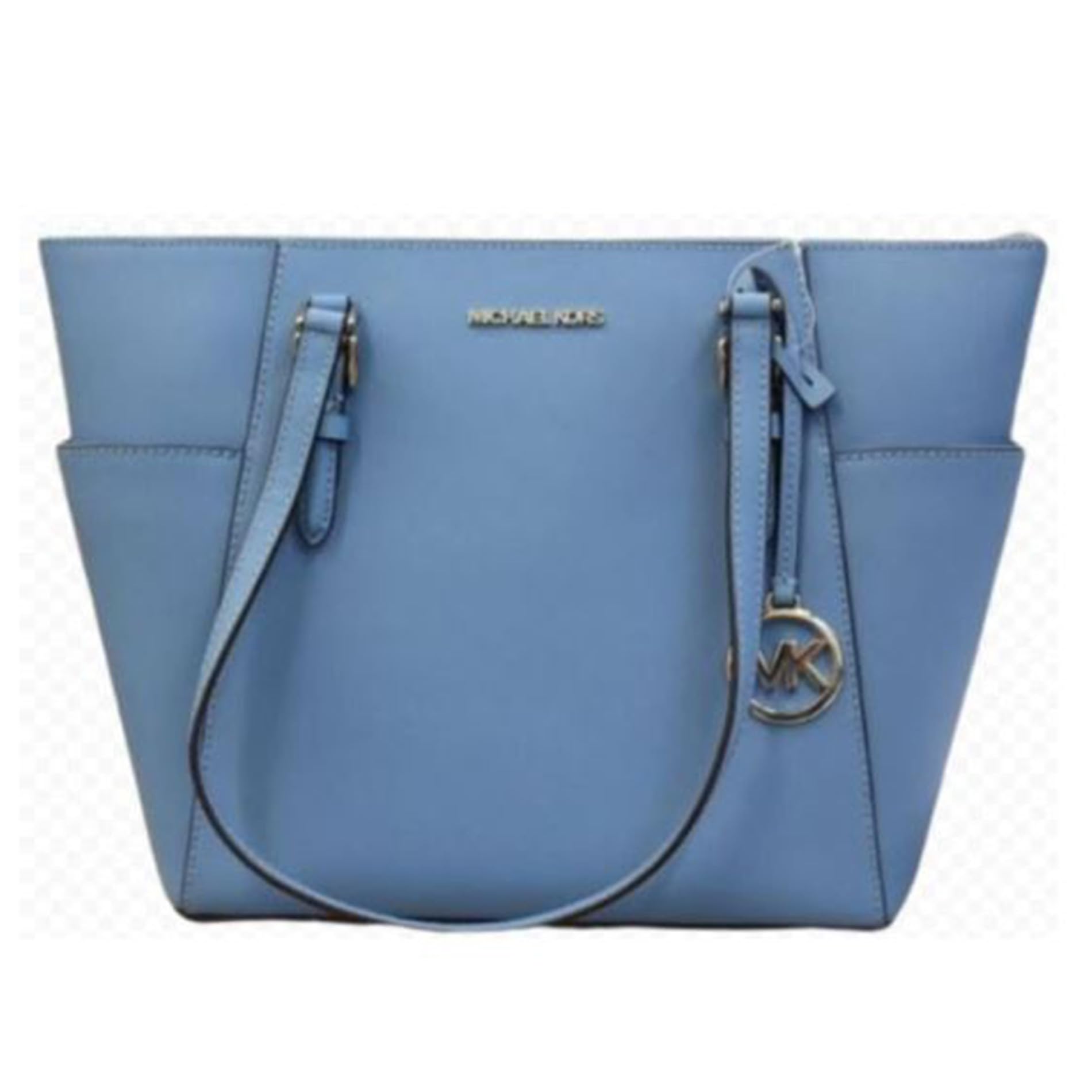 Michael Kors Charlotte Large Top Zip Tote Bag for Women - Stylish Leather Handbag with Spacious Interior, Perfect for Work, Travel & Everyday Use