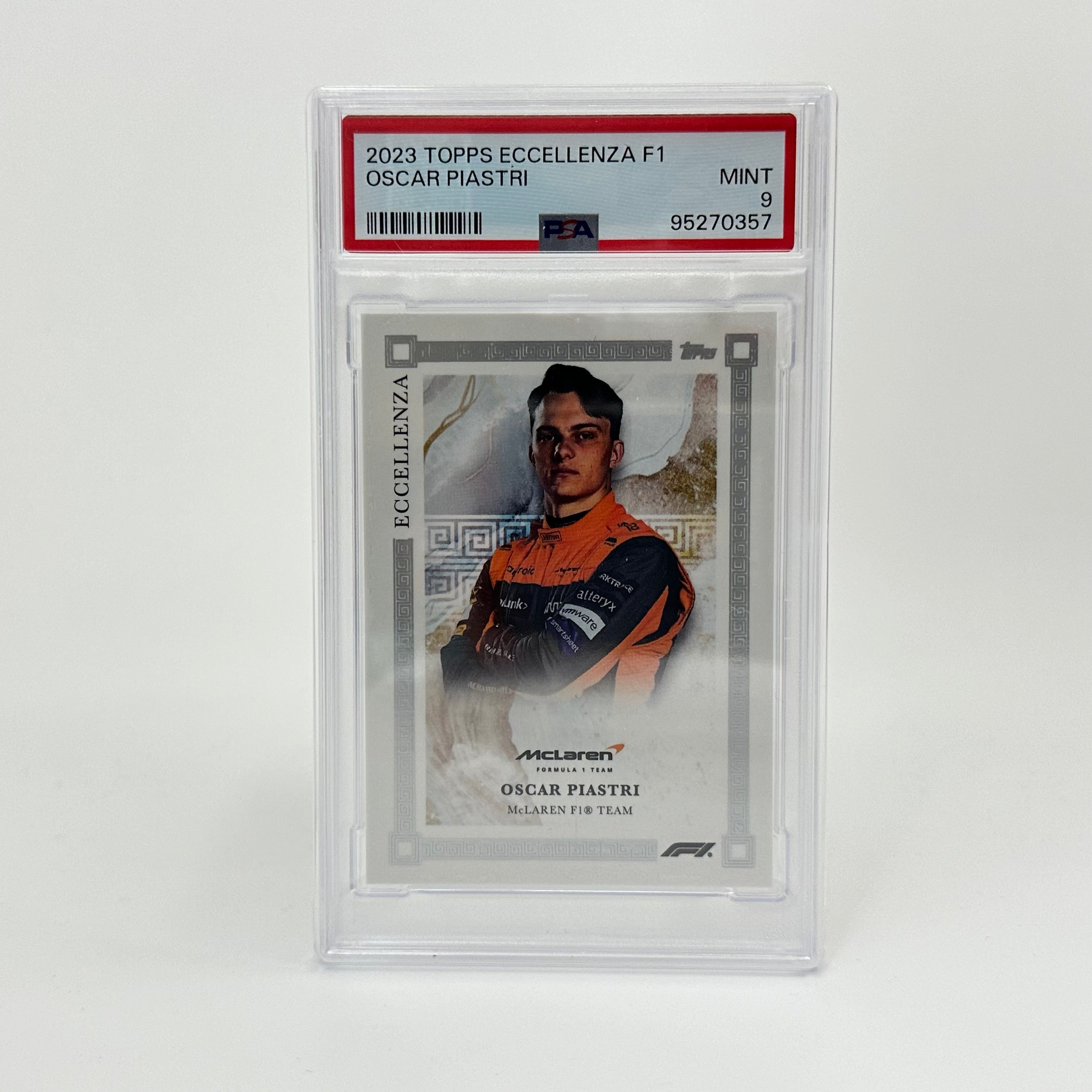 PSA 9 Graded Oscar Piastri 2023 Topps Eccellenza F1 Racing Card - Perfect for Collectors & Formula 1 Fans Display