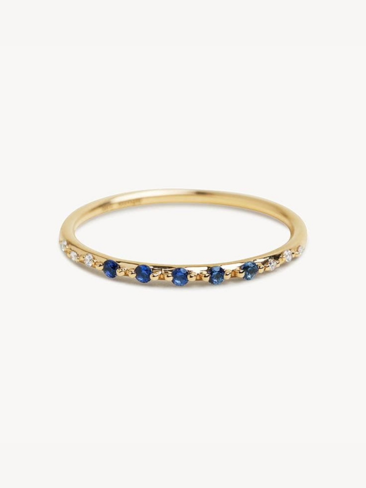 Starry Sapphire Ombré Band Ring - Elegant Blue Gradient Gemstone Jewelry for Women - Perfect for Weddings, Anniversaries & Special Occasions