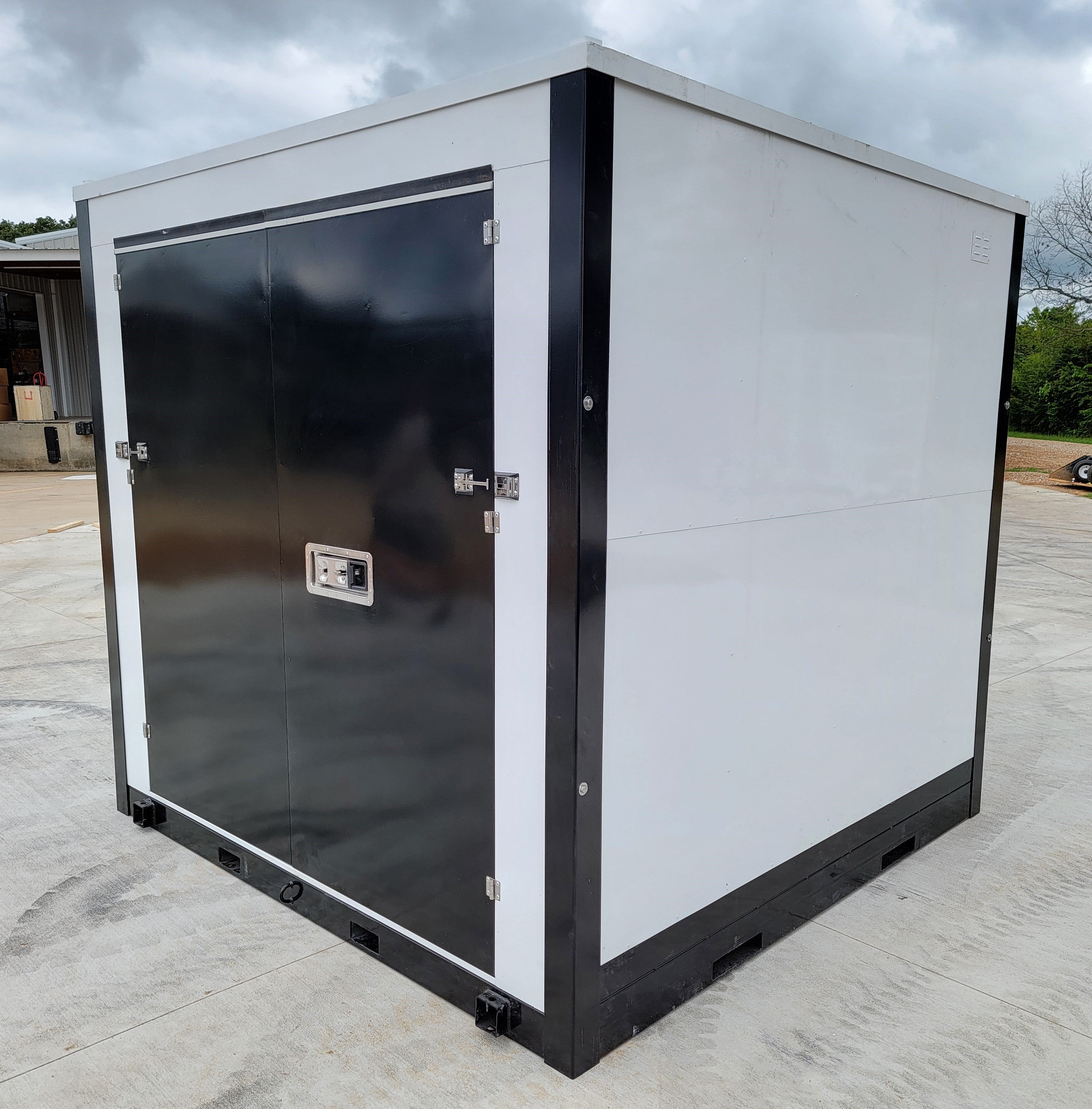 8'x8' Single Door Portable Storage Shed - Relocatable Steel Container Building for Backyard, Garden & Outdoor Storage | Weather-Resistant & Durable