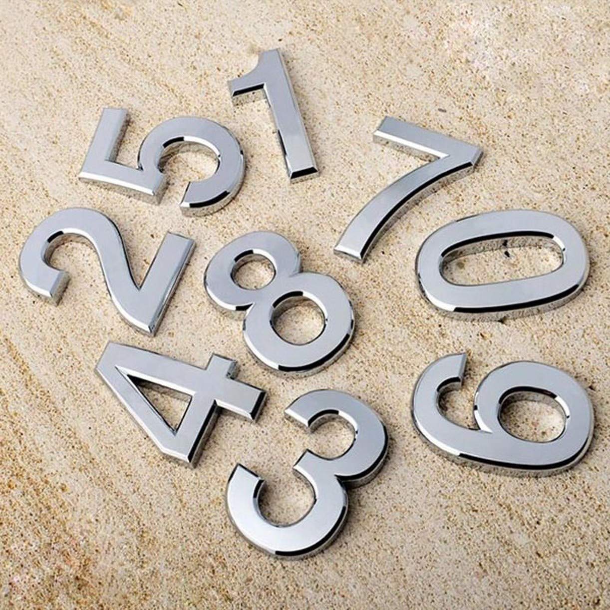 Self Adhesive Door House Numbers & Street Address Plaques - Durable Mailbox Signs for Residence, Easy to Install - Perfect for Home, Apartment, and Business Address Marking