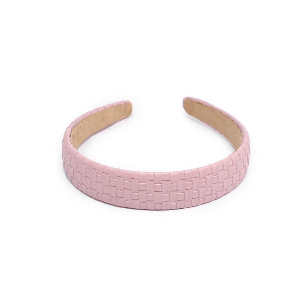 Stylish Embossed Woven Vegan Leather Headband for Women - Fashion Hair Accessory for Workouts, Yoga, and Everyday Wear