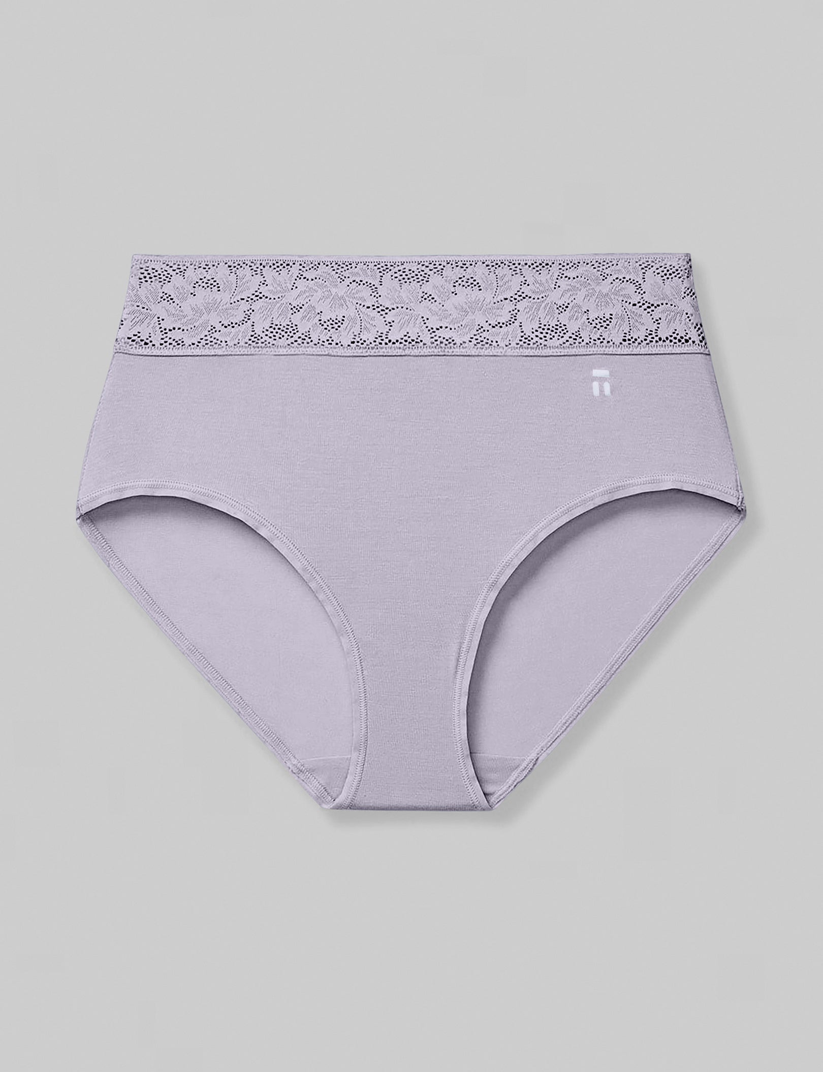 Women's High Rise Lace Waist Second Skin Briefs - Seamless Comfort Underwear for Everyday Wear & Special Occasions