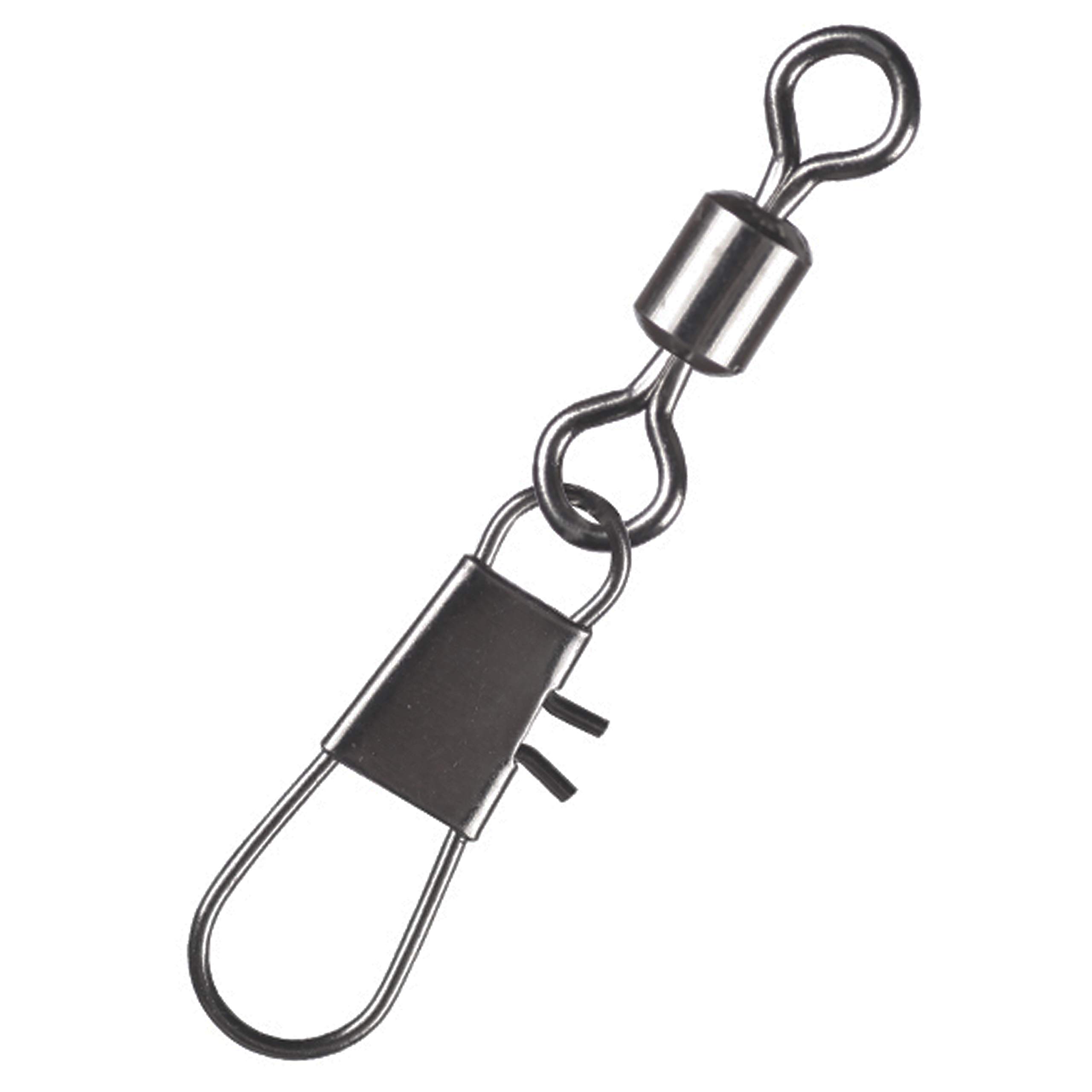 100pcs Barrel Snap Swivels Fishing Connectors - Stainless Steel for Saltwater & Freshwater Fishing