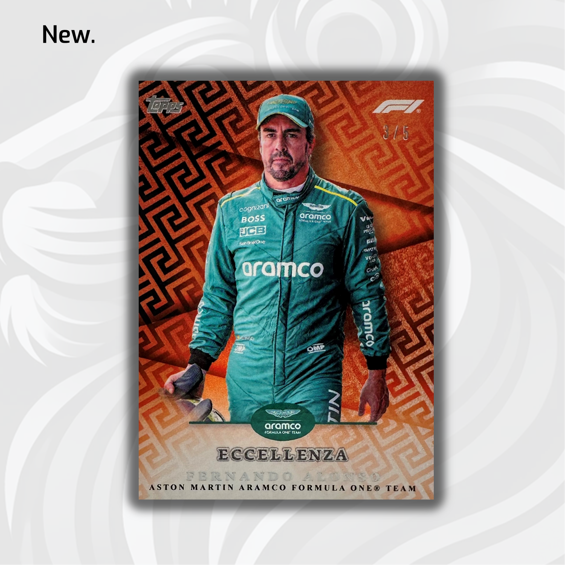 2024 Topps Eccellenza F1 Fernando Alonso Orange Racing Card - Perfect for F1 Collectors, Sports Memorabilia Displays & Racing Enthusiast Gifts