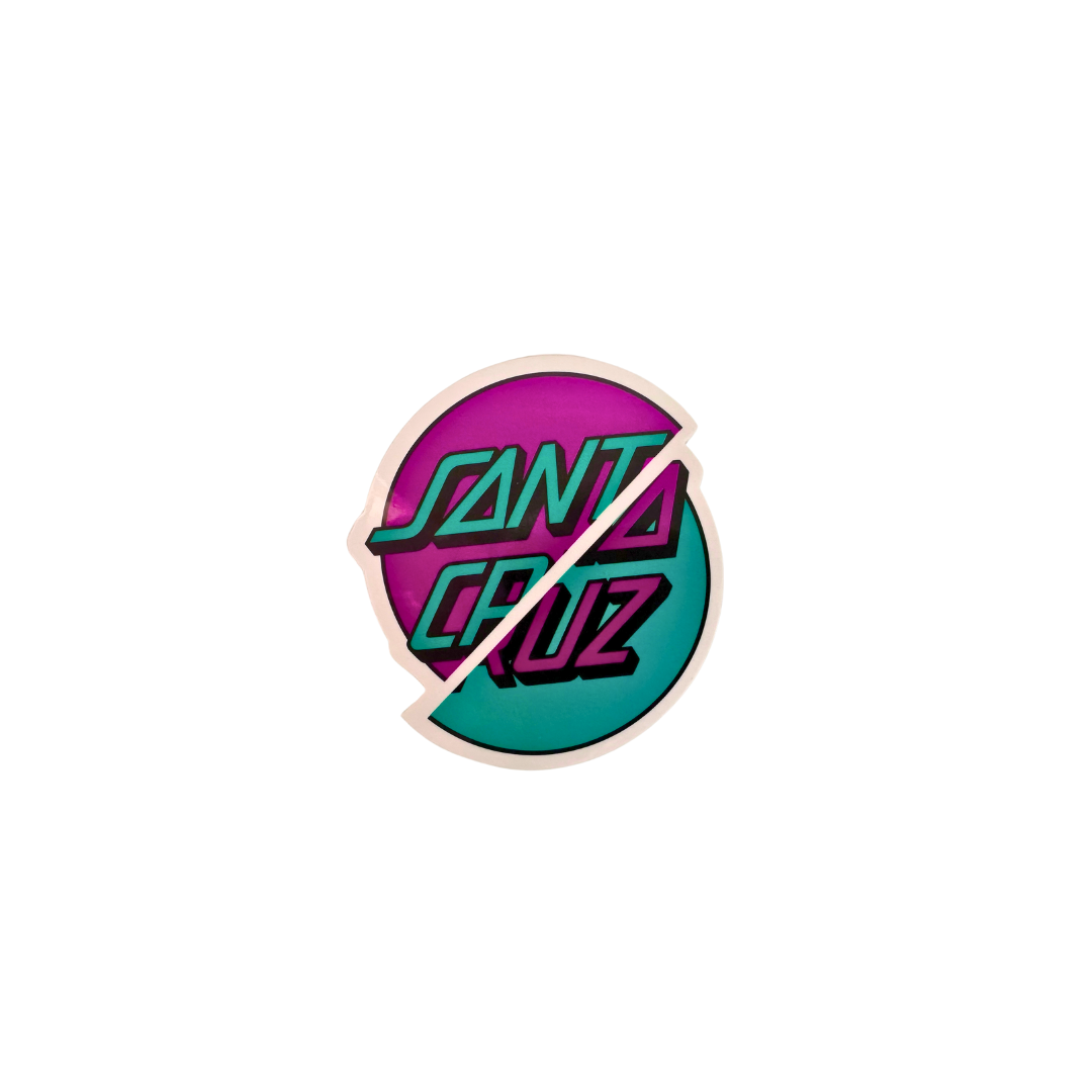Santa Cruz Double Dot Sticker - Pink & Blue Waterproof Vinyl Decals for Skateboards, Laptops & DIY Crafts - Perfect for Skateboard Decoration & Personalizing Accessories