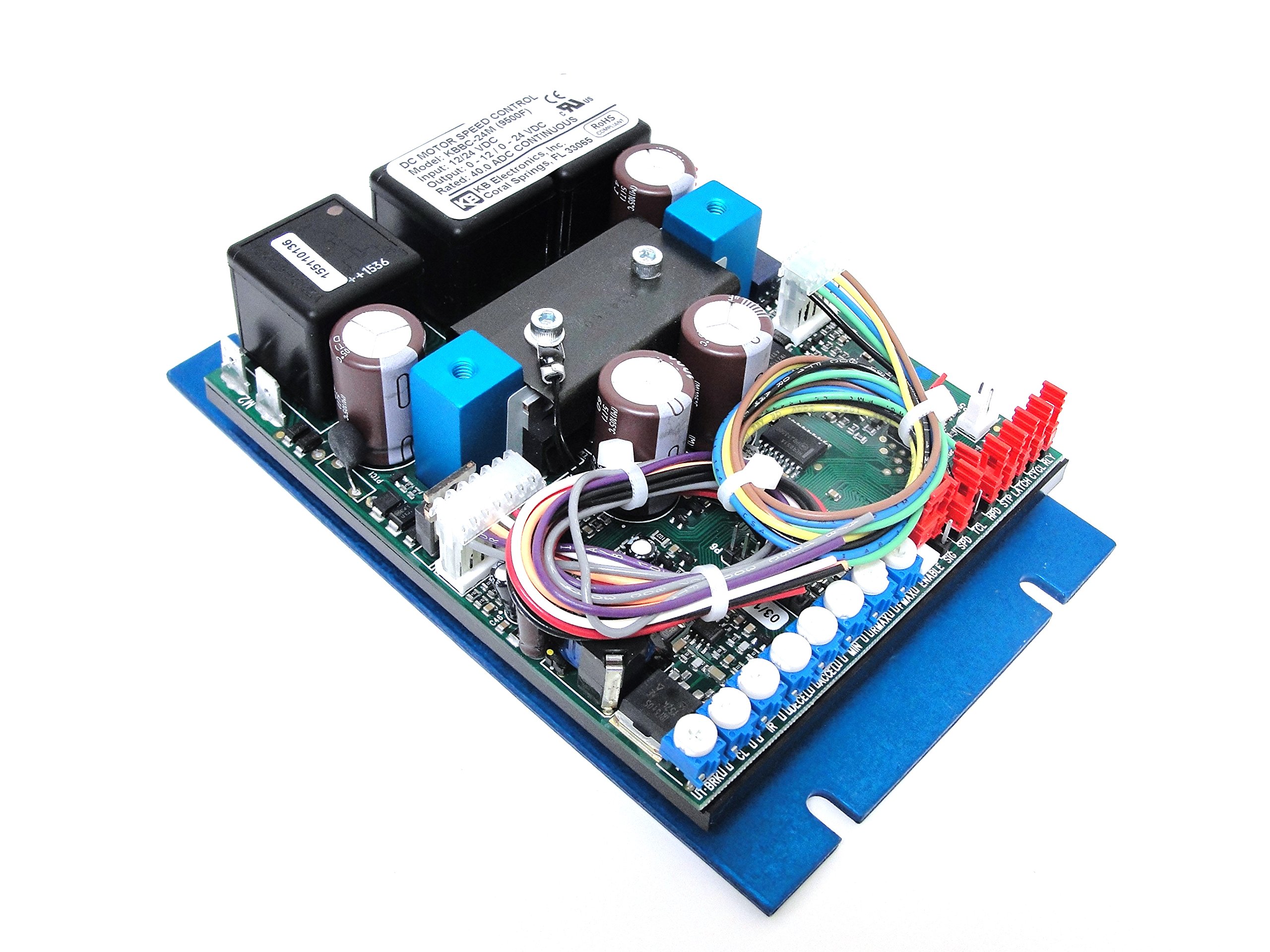 KB Electronics KBBC-24M Variable Speed DC Motor Controller - 12V/24V Battery Powered PWM Speed Regulator for Electric Motors | Perfect for DIY Projects, Robotics, and Industrial Automation