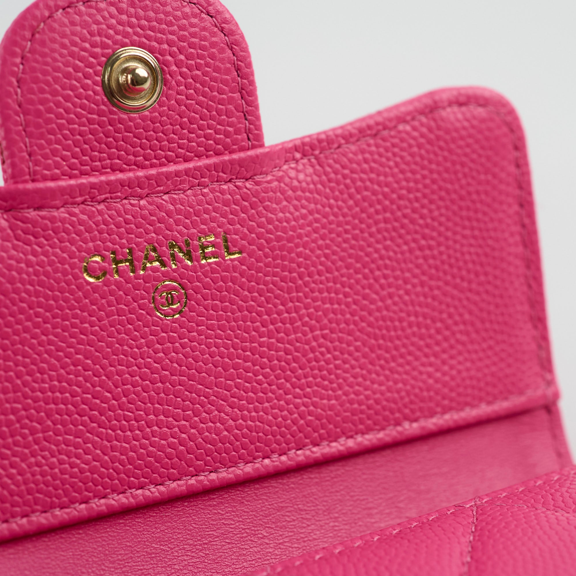Chanel Quilted Caviar Leather Tri-Fold Wallet in Pink | Luxury Women's Wallet for Everyday Use & Special Occasions