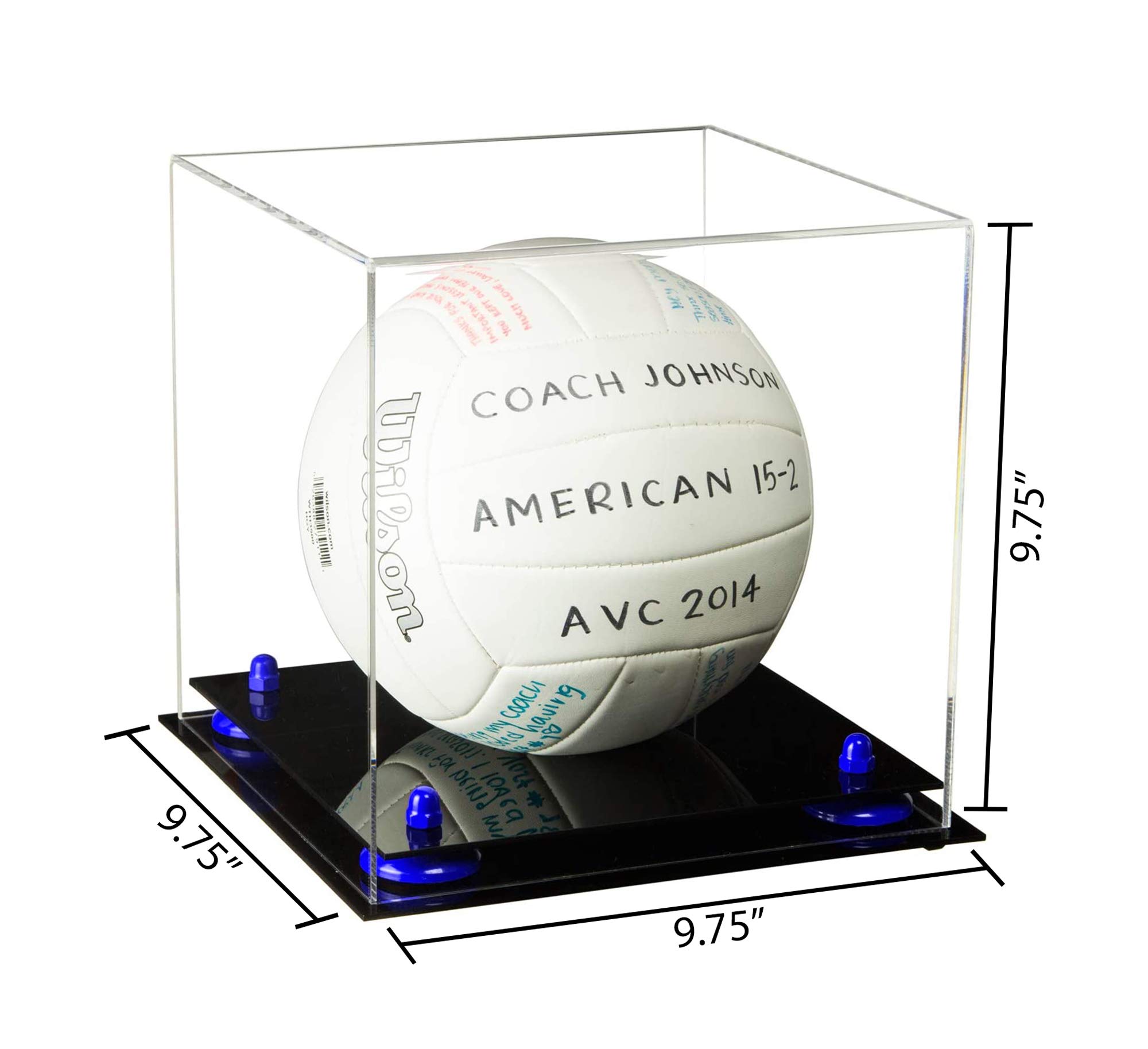 Acrylic Volleyball Display Case - Clear Protective Box for Sports Memorabilia & Awards - Perfect for Trophies, Signed Balls, and Collectibles in Home or Office Decor