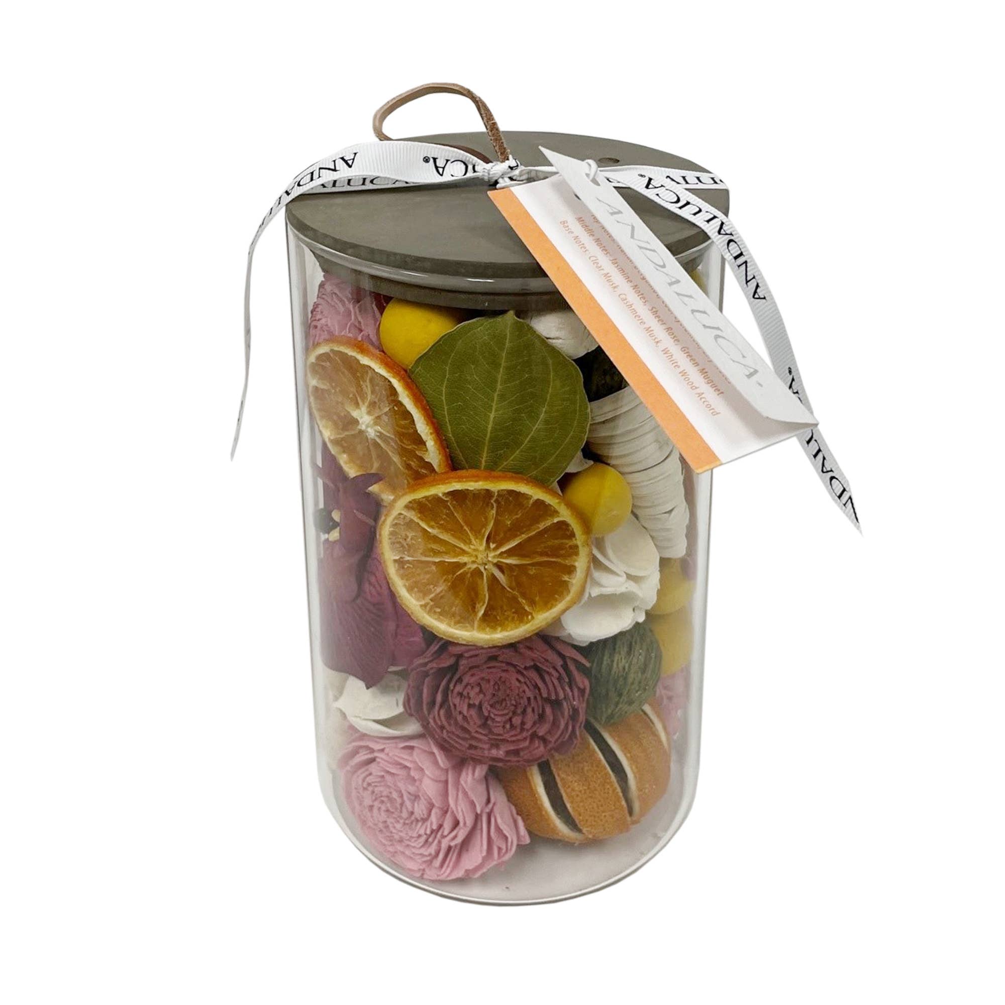 Andaluca Forbidden Flower Oasis Potpourri Jar - Long-Lasting Fragrance for Home, Bathroom & Office Decor | Aromatherapy & Relaxation Gift Idea