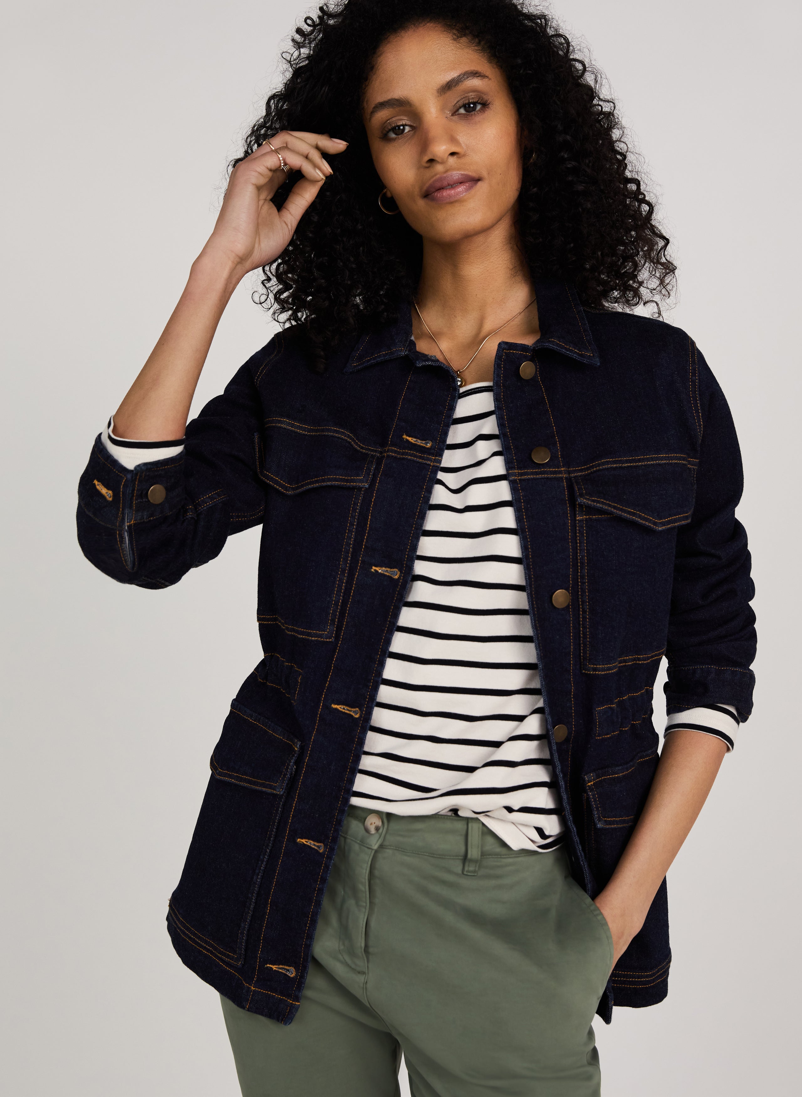 Drew Organic Utility Jacket for Women - Lightweight Water-Resistant Outdoor Jacket with Multiple Pockets | Perfect for Hiking, Camping & Travel