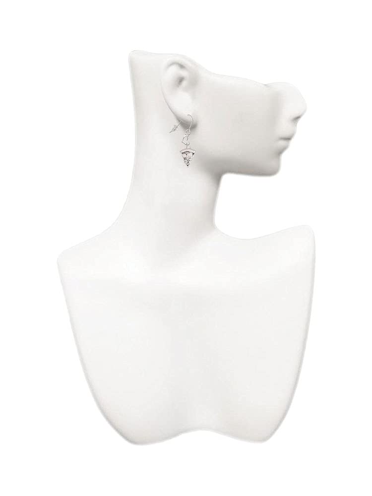 Silver Pizza Slice Heart Earrings for Women - Party & Gift